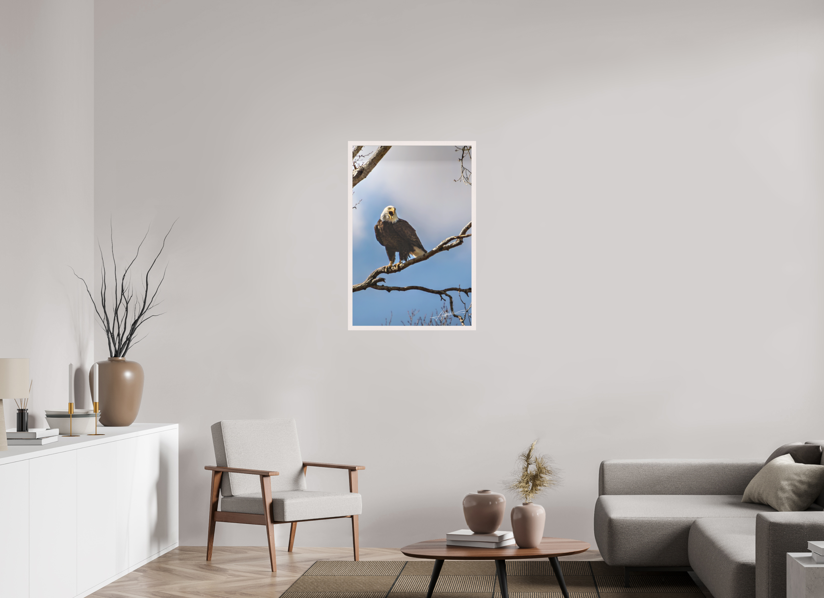 24 x 36″, Shadow Box Frame The Eagle's Call