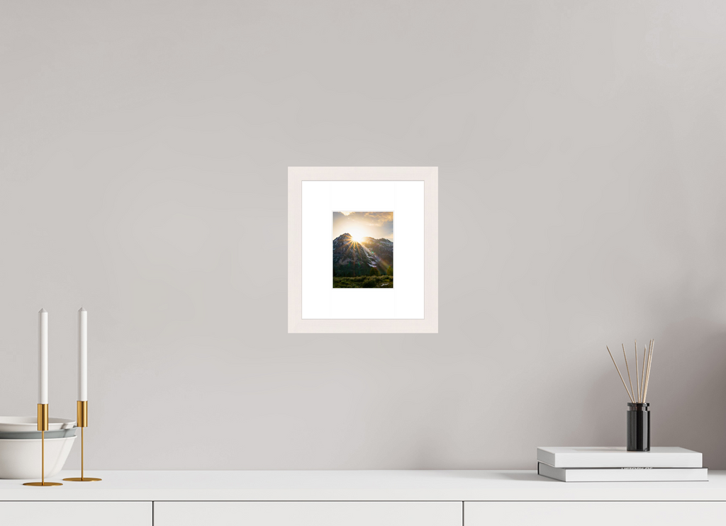 4 x 5″, Solid Wood Frame with Passe-partout The Last Ray
