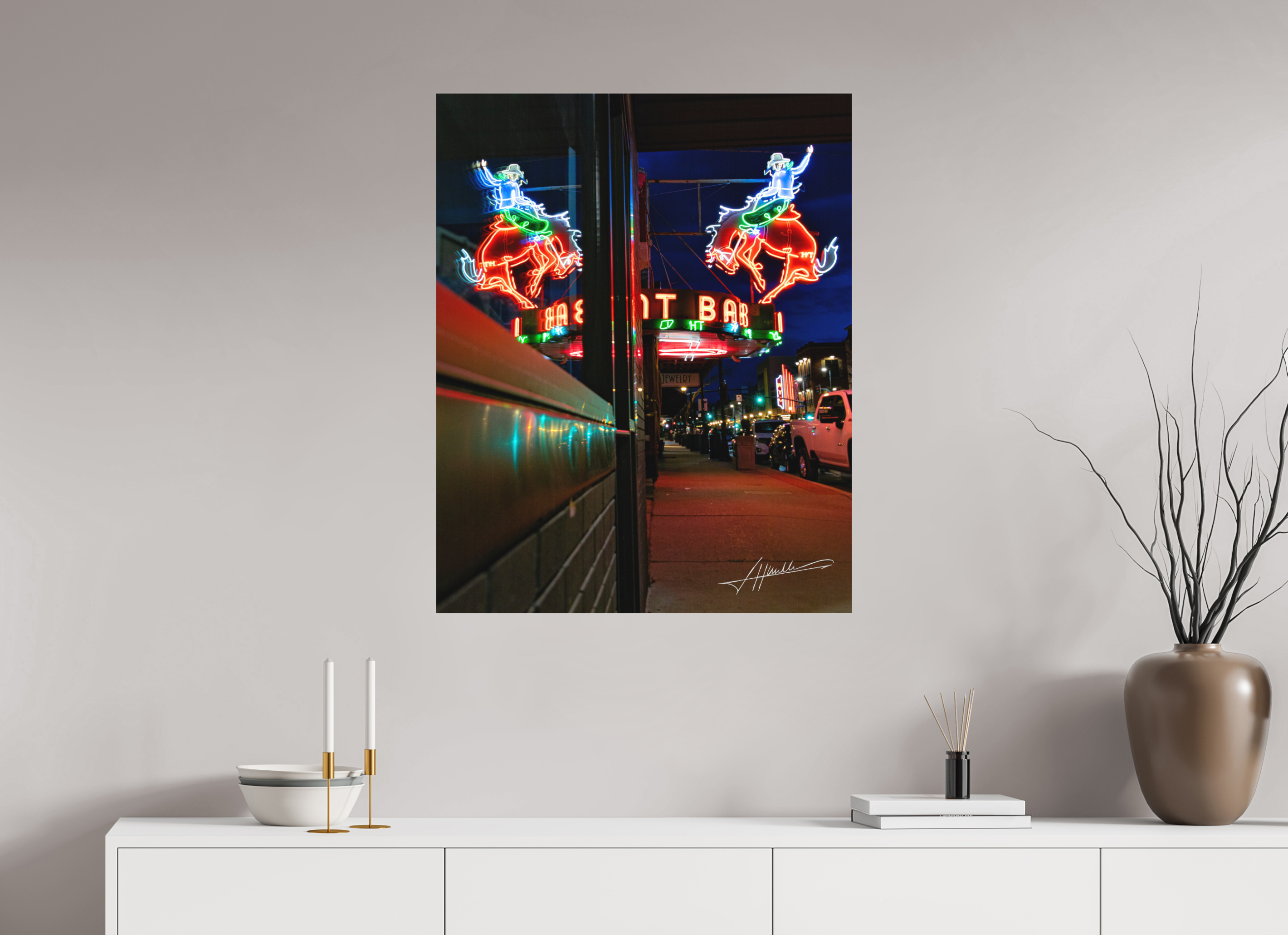 28 x 35″, Fine Pigment Under Acrylic Mint Bar Sherridan