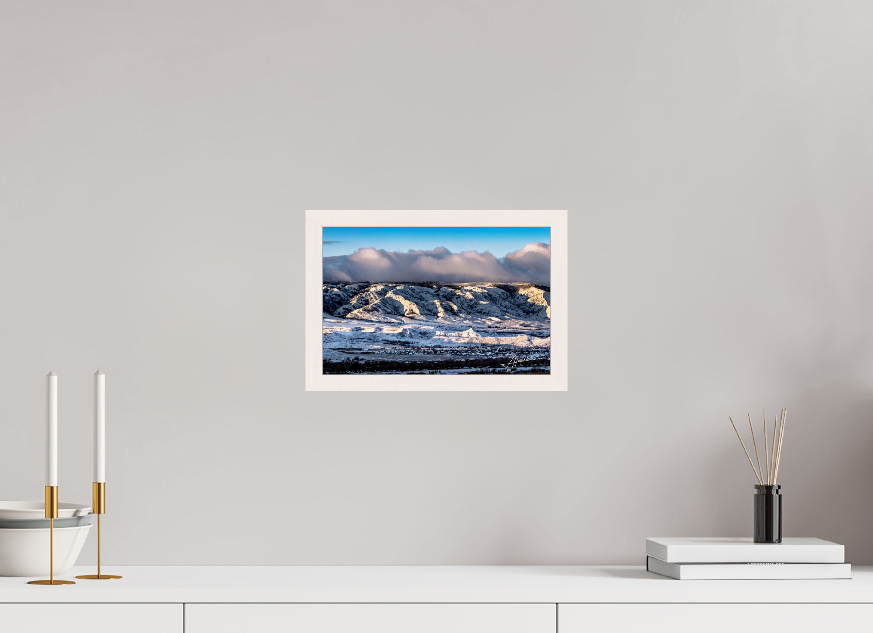 12 x 8″, Gallery Frame Sunset After a Snow Storm