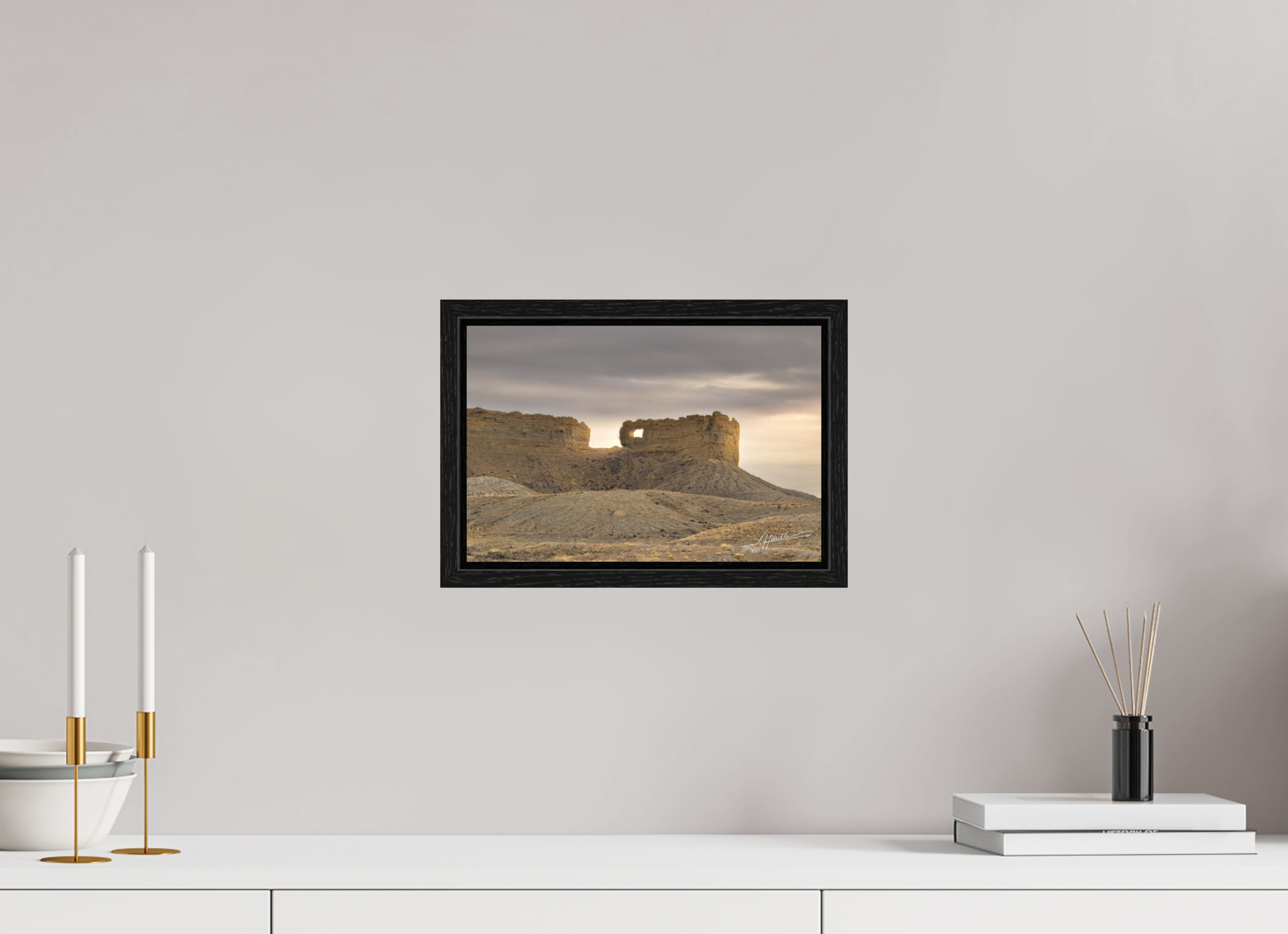 12 x 8″, Floater Frame Sun on the Buttes