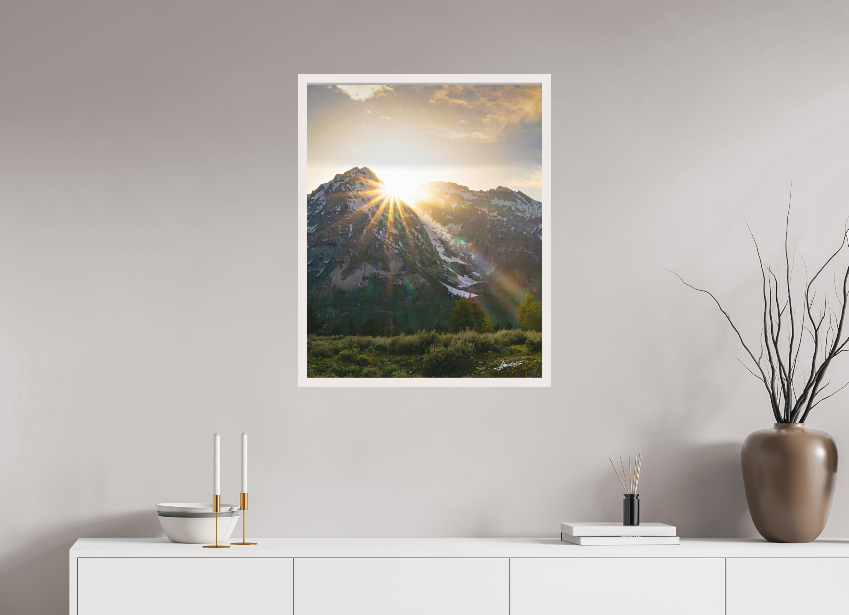 24 x 30″, Shadow Box Frame The Last Ray