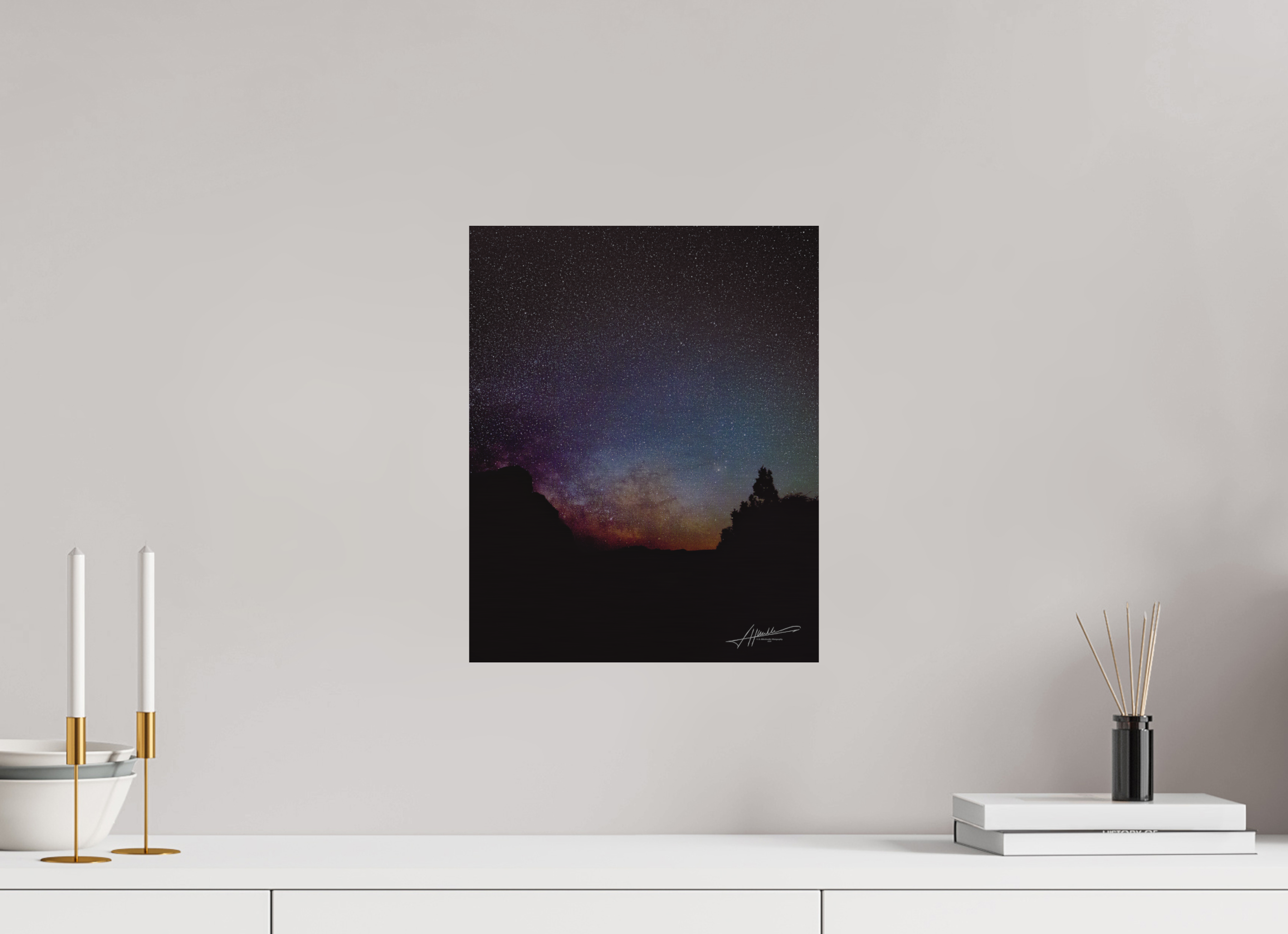 12 x 15″, Direct Brushed Aluminum Eye of the Milky Way