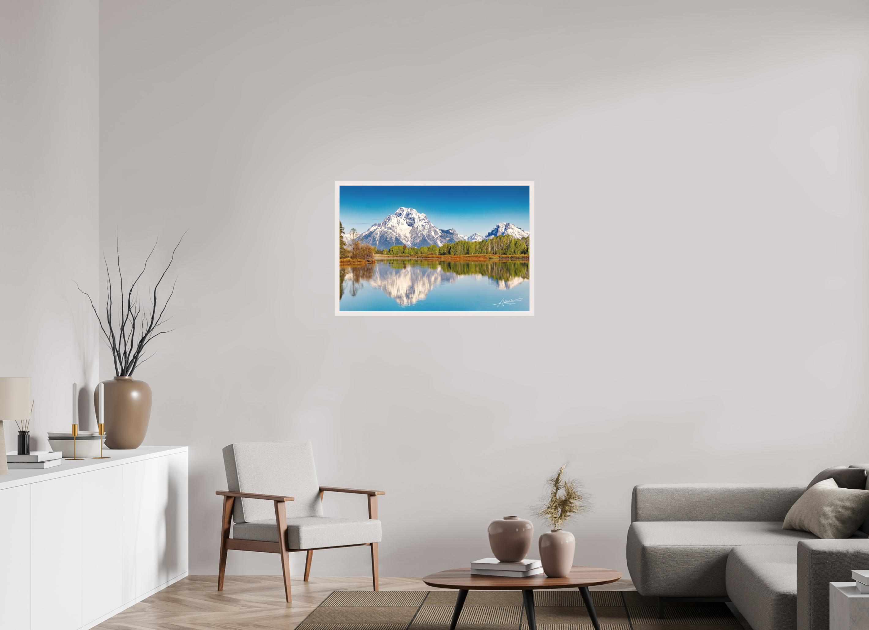 36 x 24″, Shadow Box Frame Serene Reflection