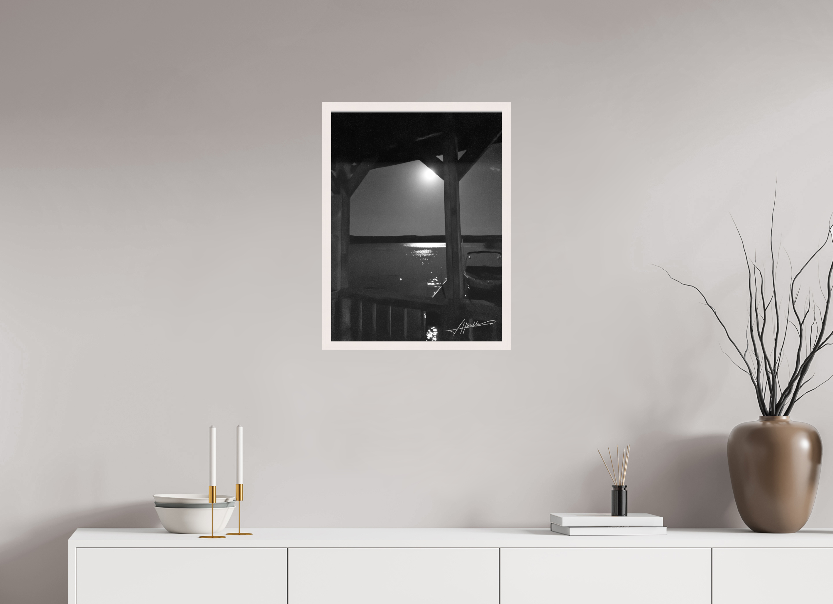 18 x 24″, Shadow Box Frame A Night on the Water