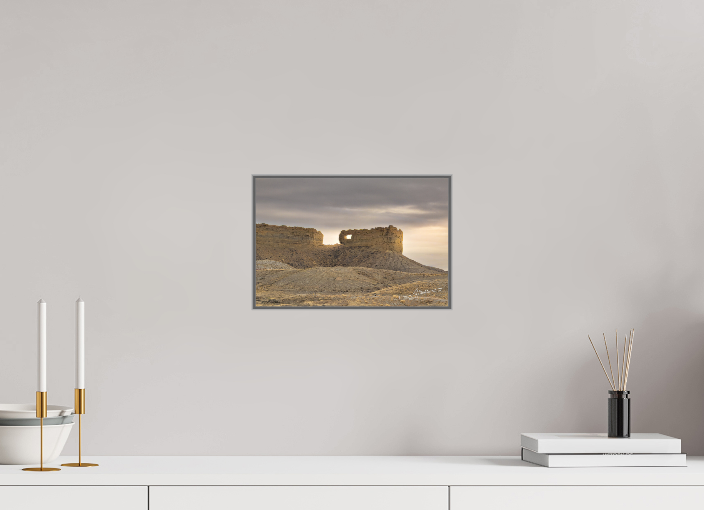 12 x 8″, Aluminum ArtBox Sun on the Buttes