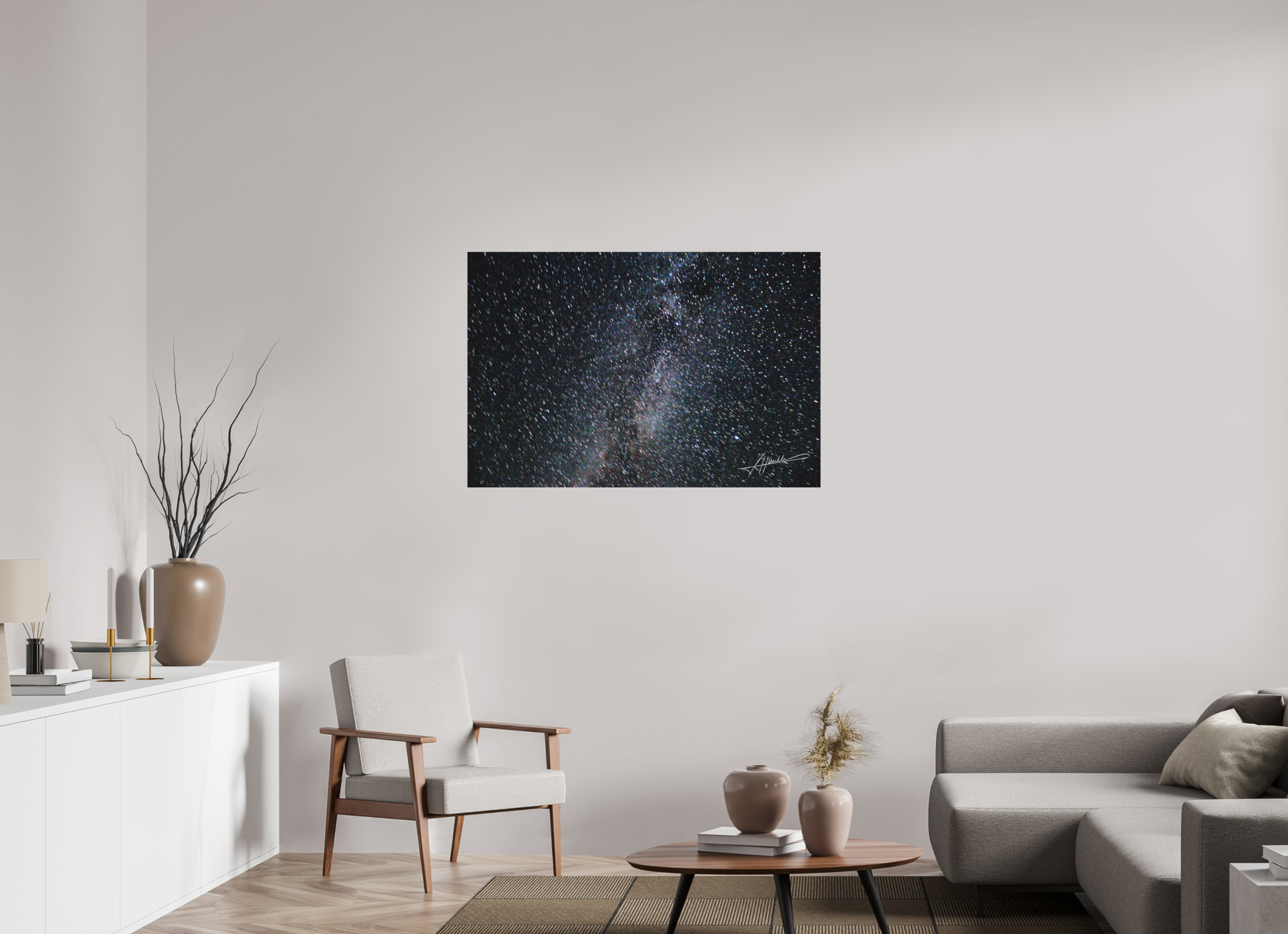 45 x 30″, Fine Pigment Under Acrylic Milky Way Galaxy
