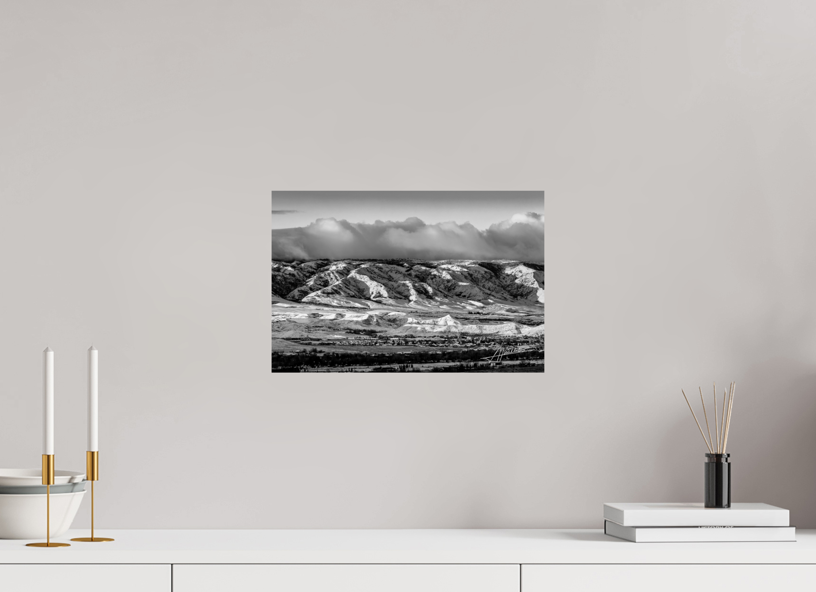 15 x 10″, Photo Print On Ilford Baryta Paper Sunset After a Snow Storm