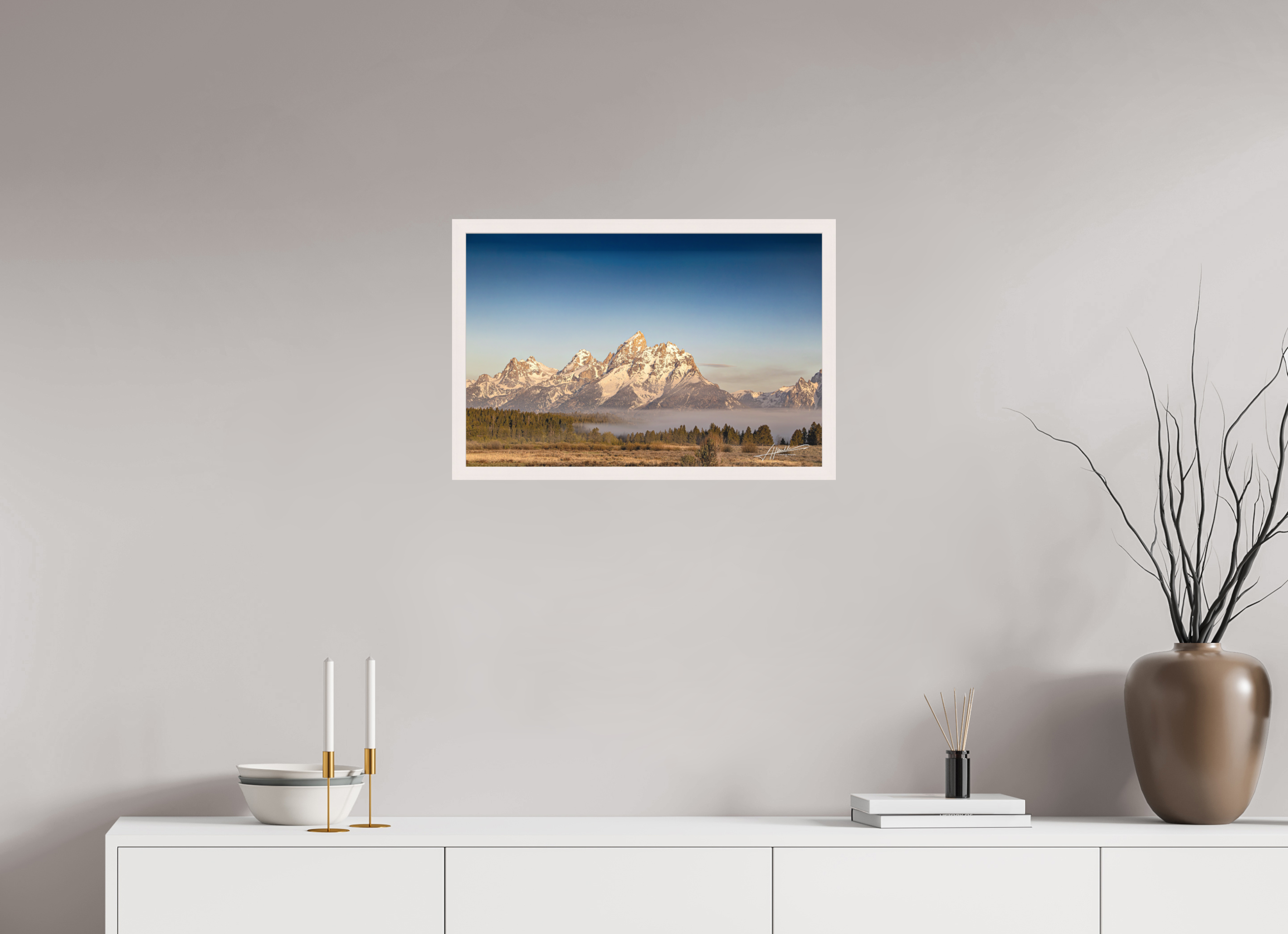 24 x 16″, Shadow Box Frame Above the Fog