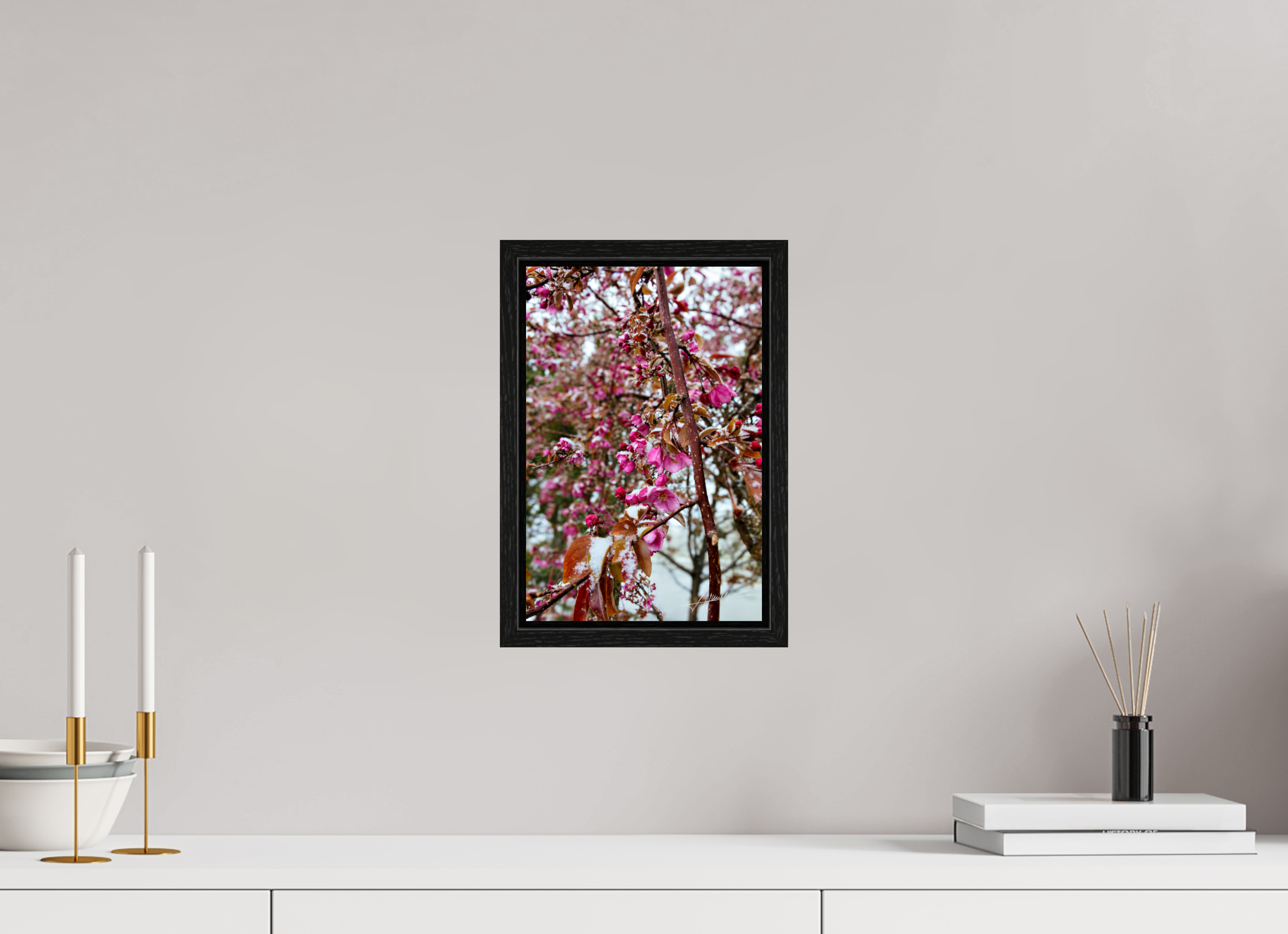 8 x 12″, Floater Frame Late Spring Snow