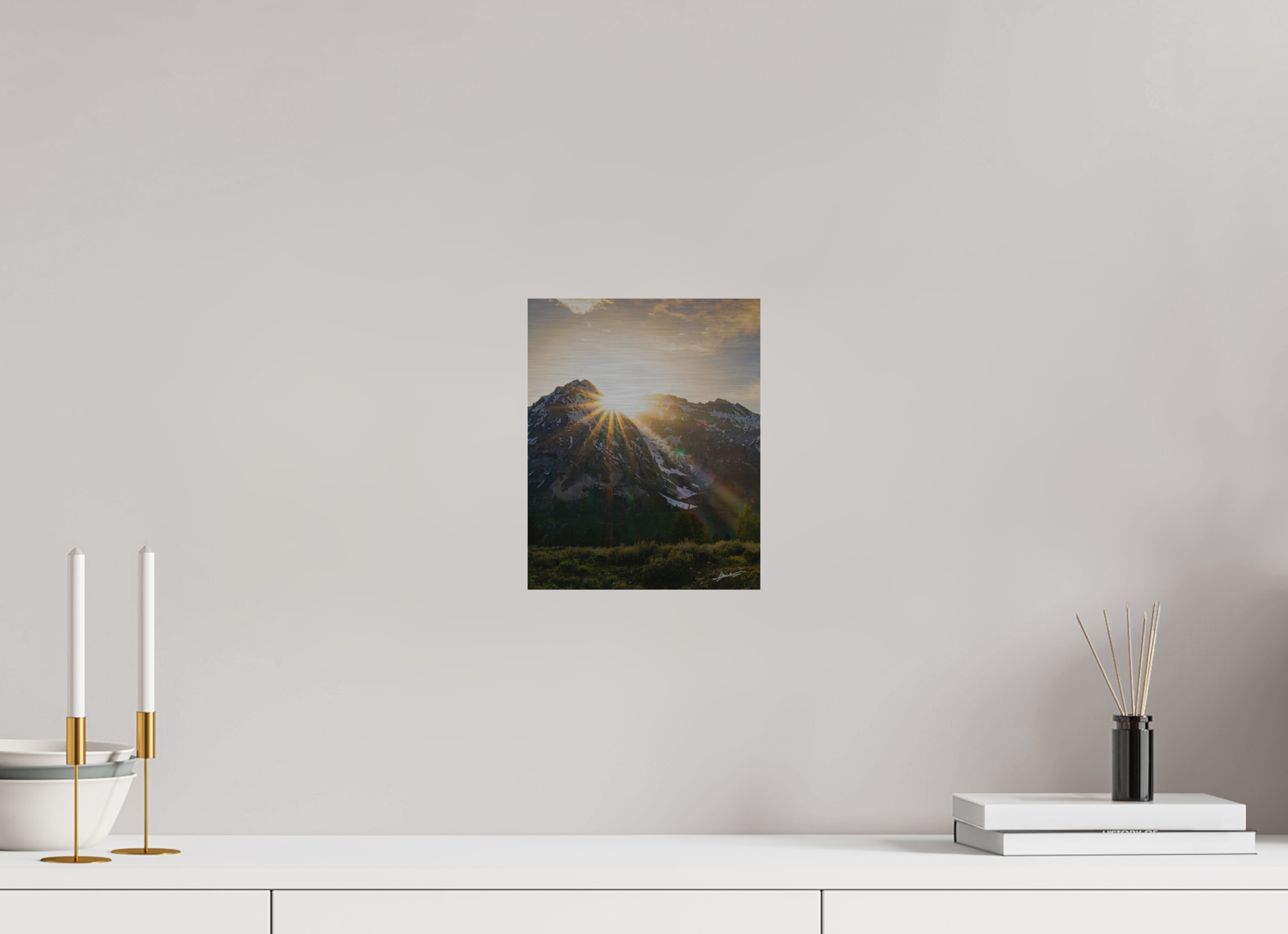 8 x 10″, Direct Brushed Aluminum The Last Ray