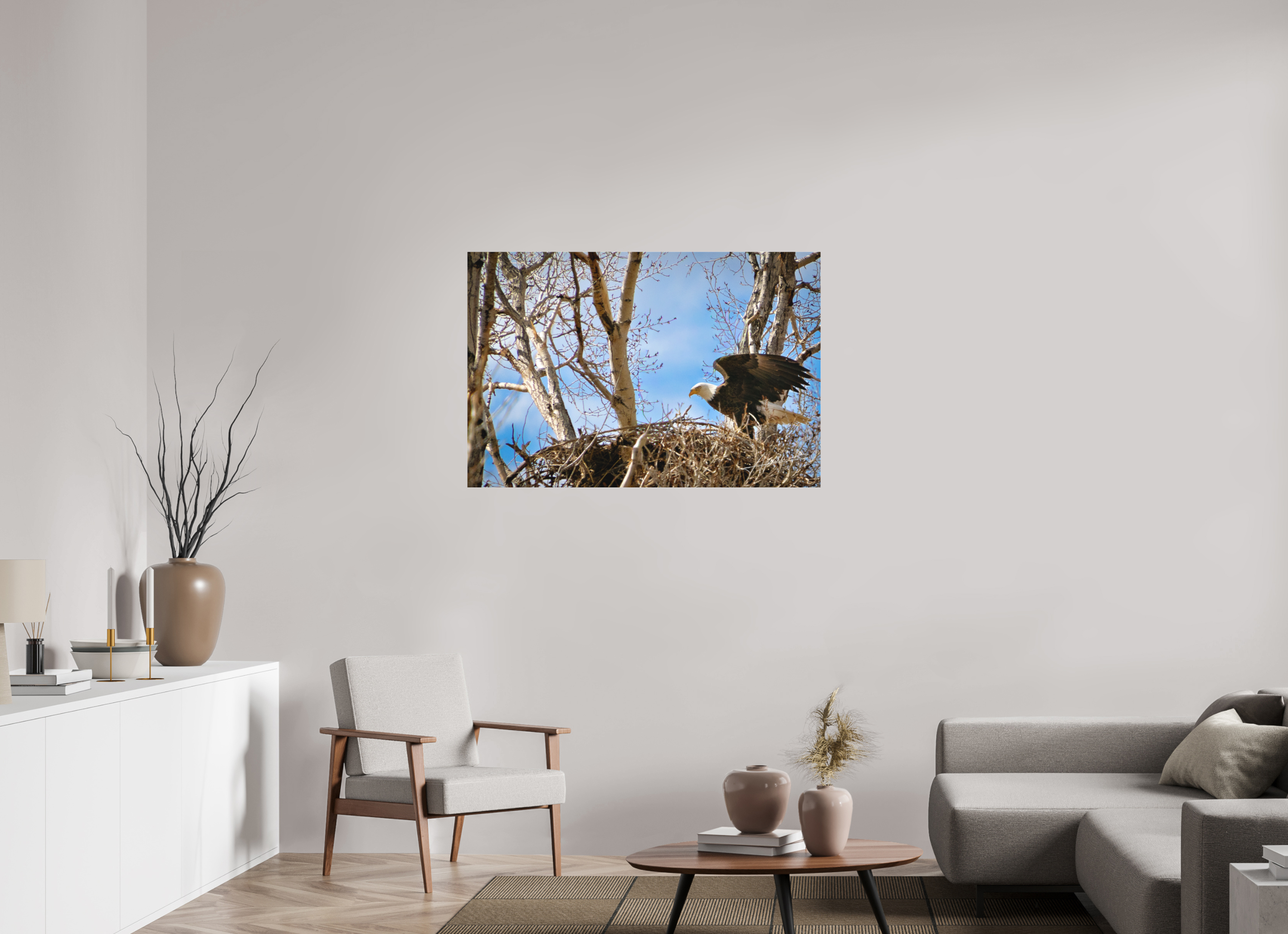 45 x 30″, Fine Pigment Under Acrylic The Eagles Nest