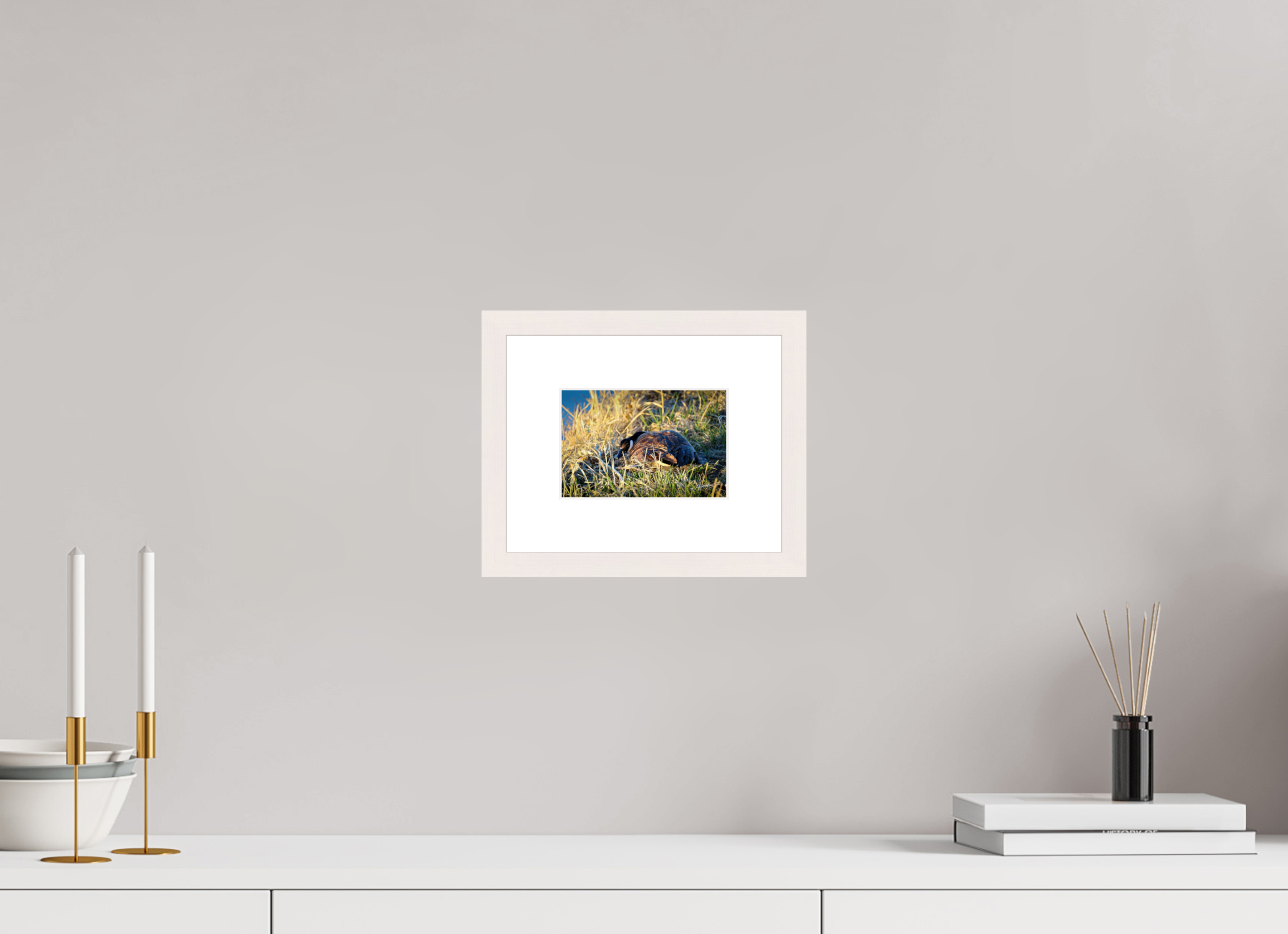 6 x 4″, Solid Wood Frame with Passe-partout New Nester