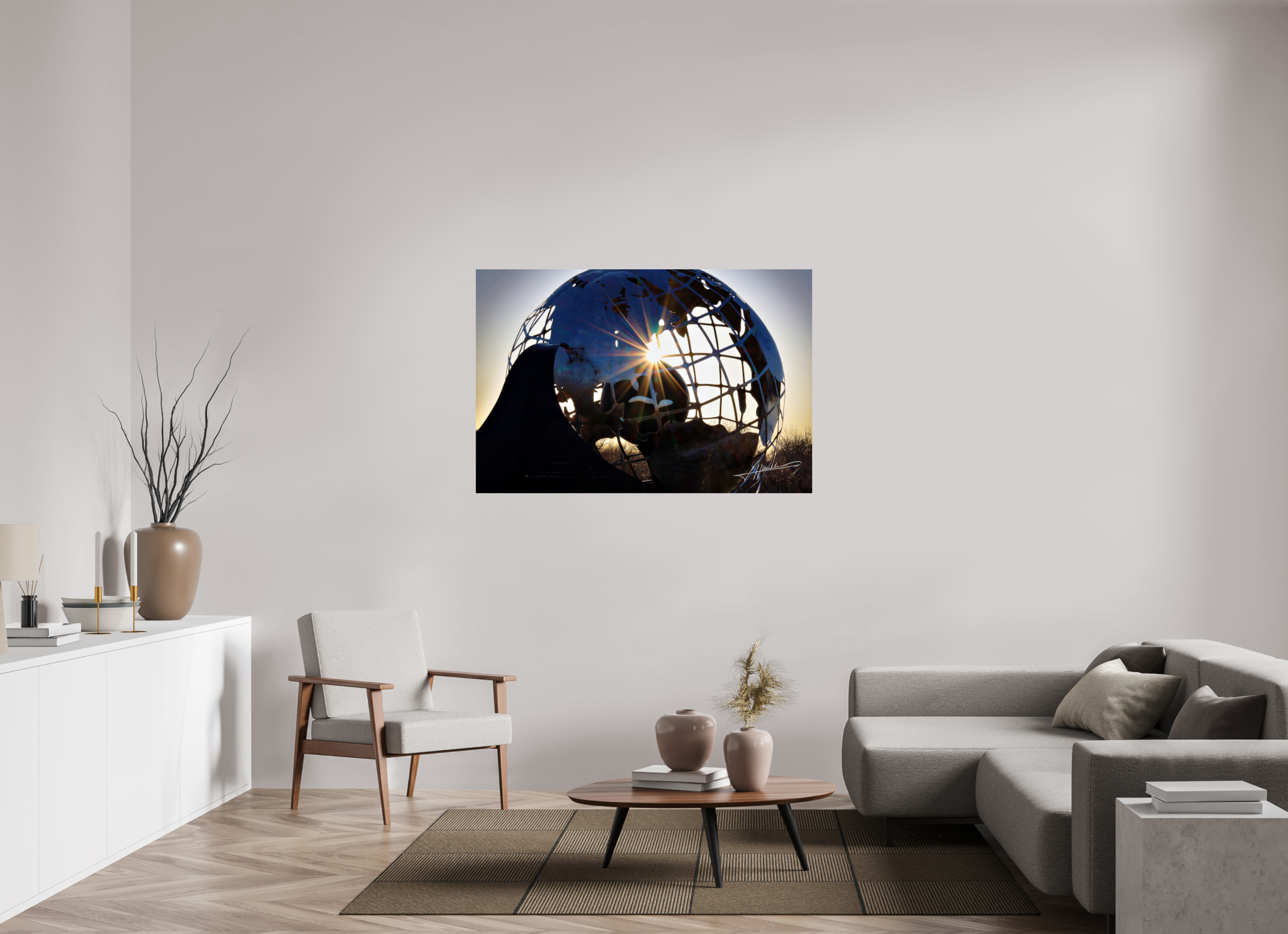 54 x 36″, ChromaLuxe HD Metal Oilfield Sculpture
