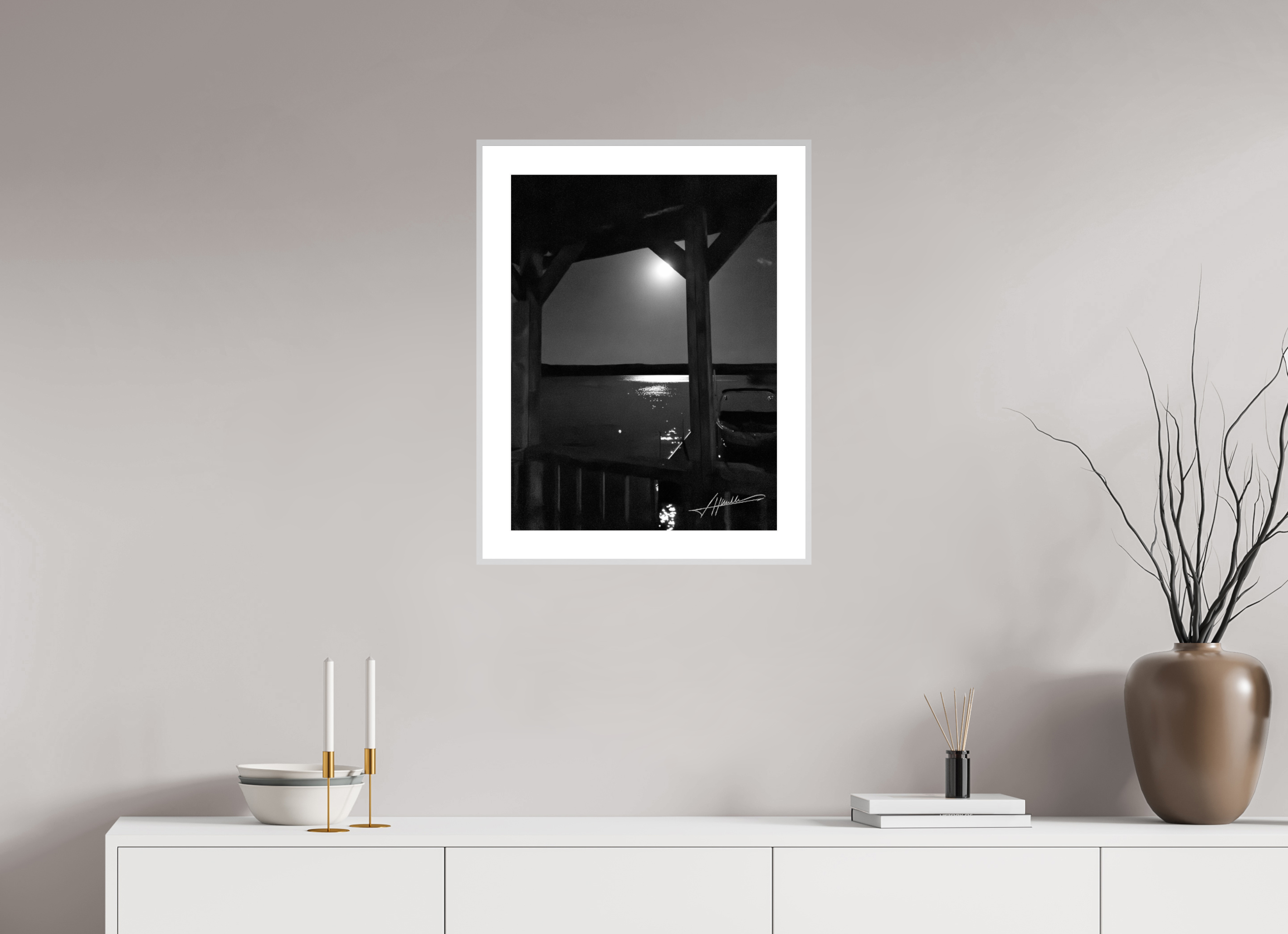18 x 24″, Changeable Magnetic Frame A Night on the Water
