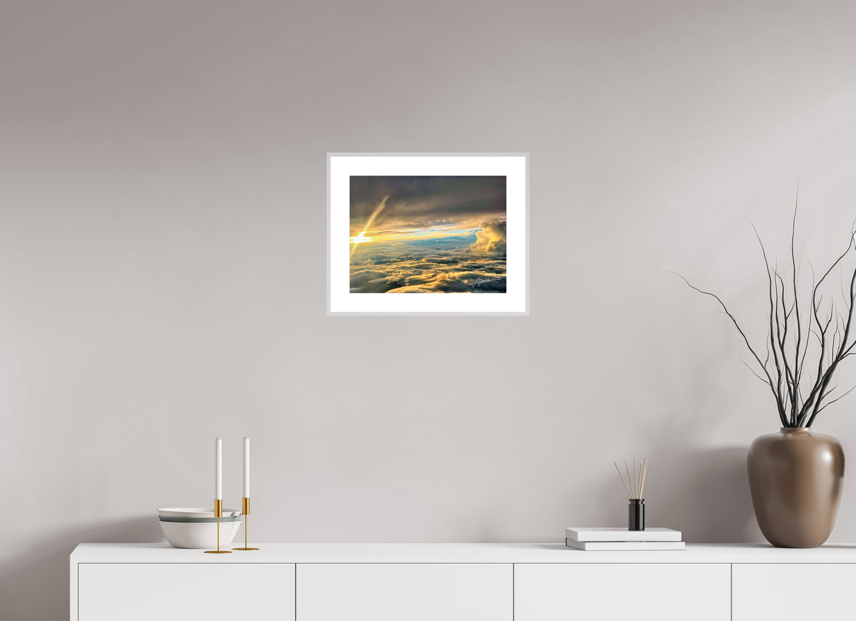 16 x 12″, Changeable Magnetic Frame Above the clouds
