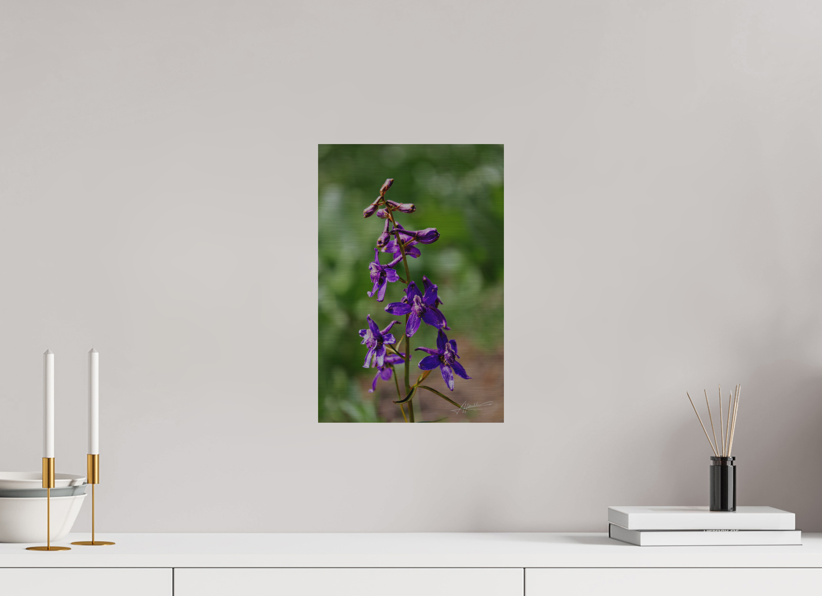 10 x 15″, Direct Brushed Aluminum Spring In Bloom