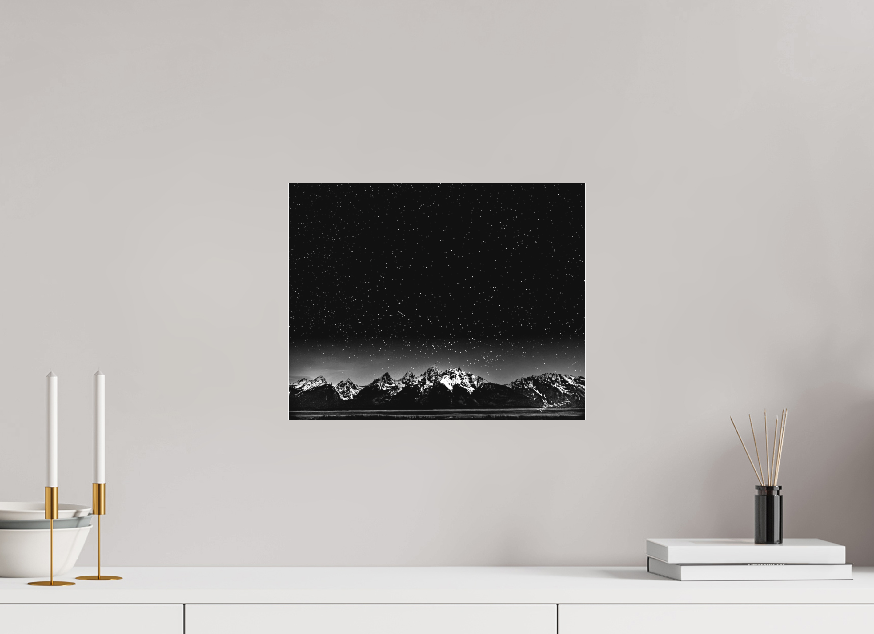 15 x 12″, Ilford BW Acrylic Midnight in the Rockies