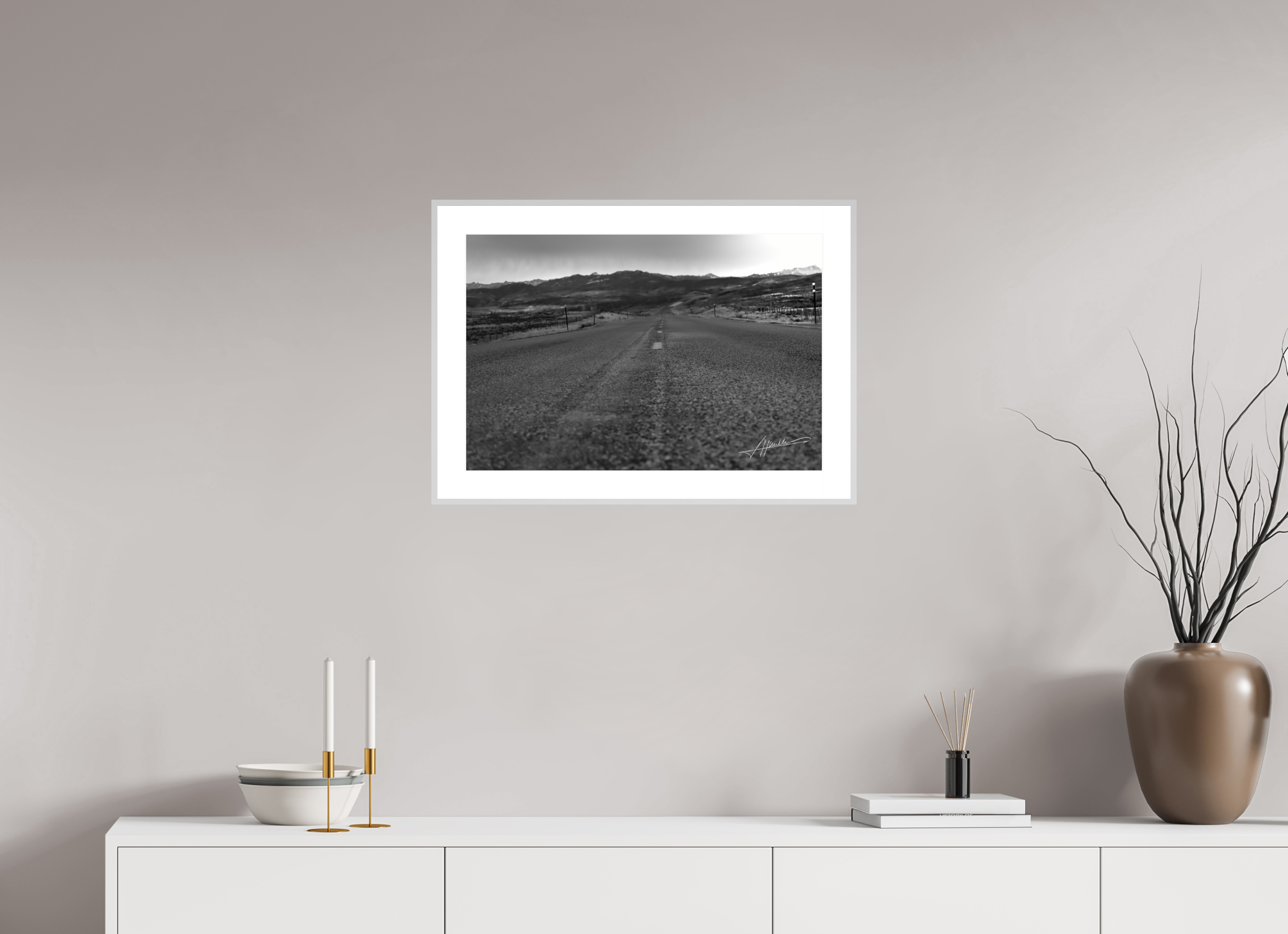 24 x 16″, Changeable Magnetic Frame Highway to the Storm