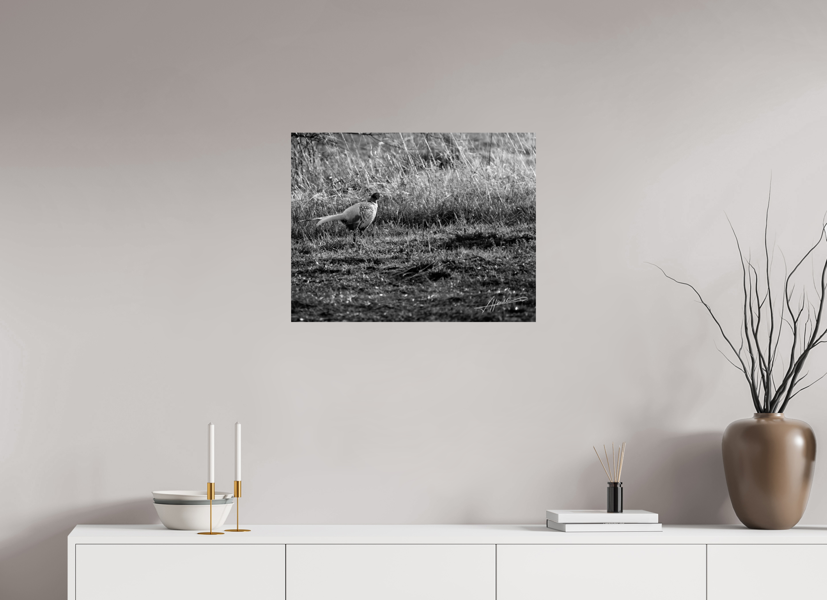 25.9 x 20″, Photo Print On Ilford Baryta Paper Evening Pheasant