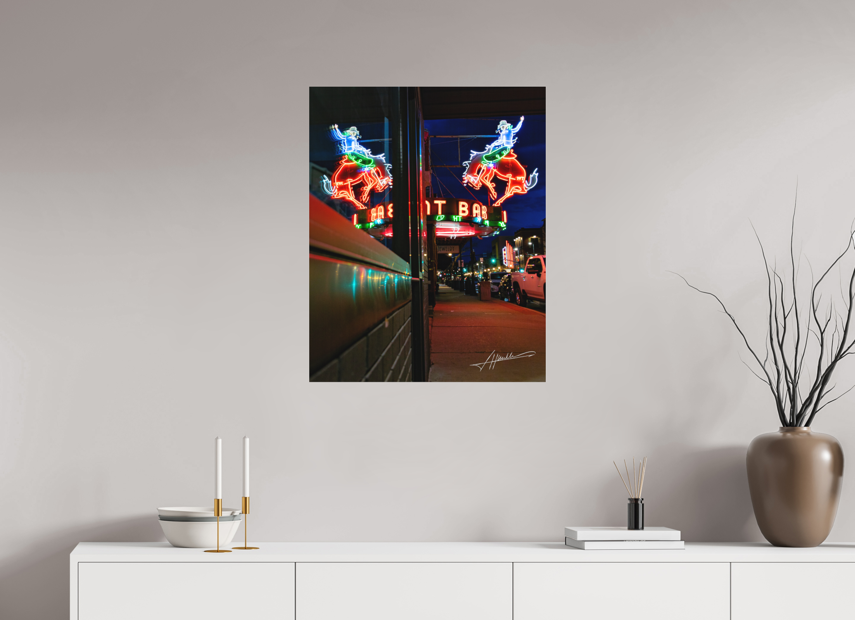 24 x 30″, Fine Pigment Under Acrylic Mint Bar Sherridan