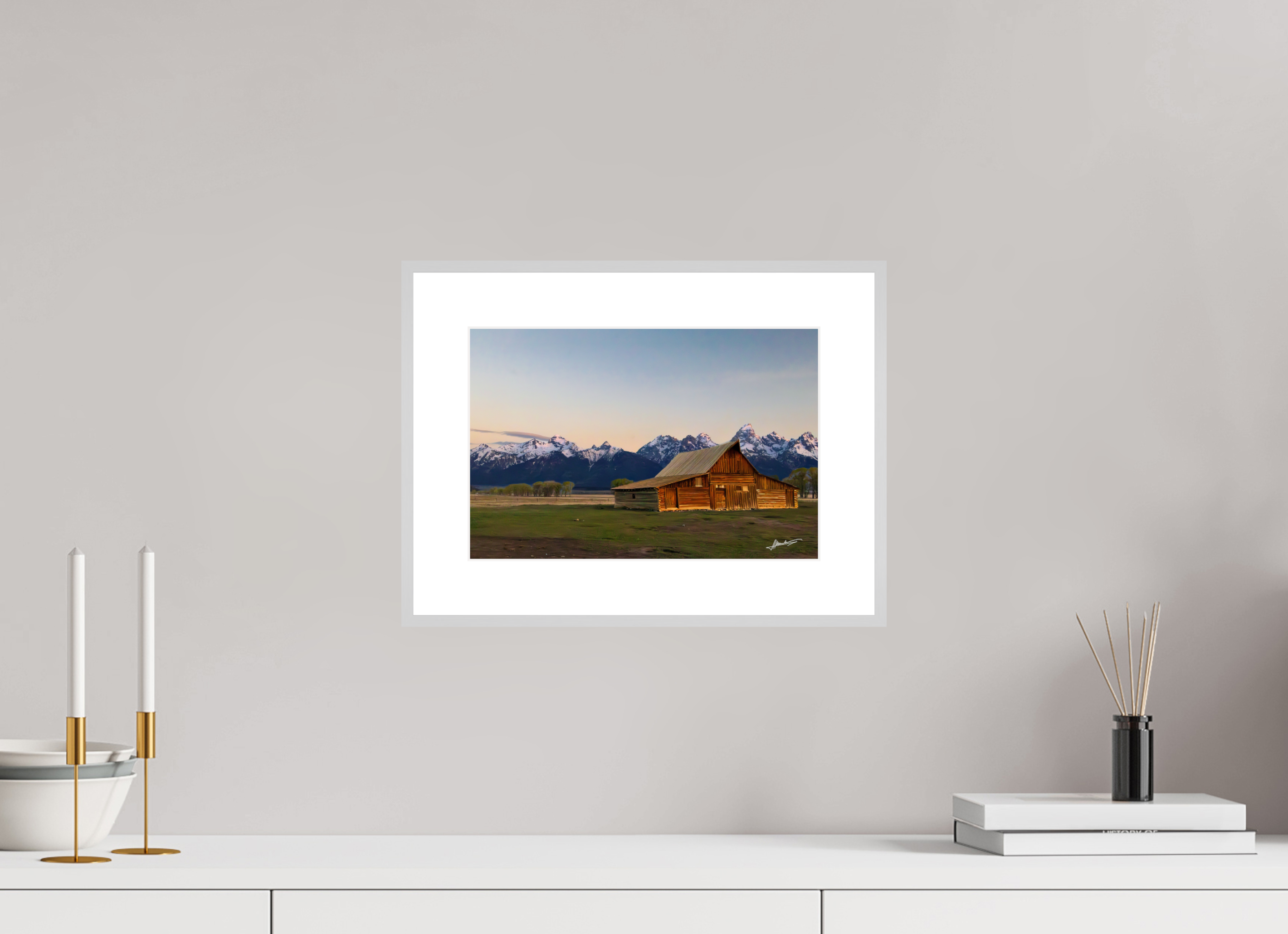 12 x 8″, Changeable Magnetic Frame Sunrise on the T.A. Barn