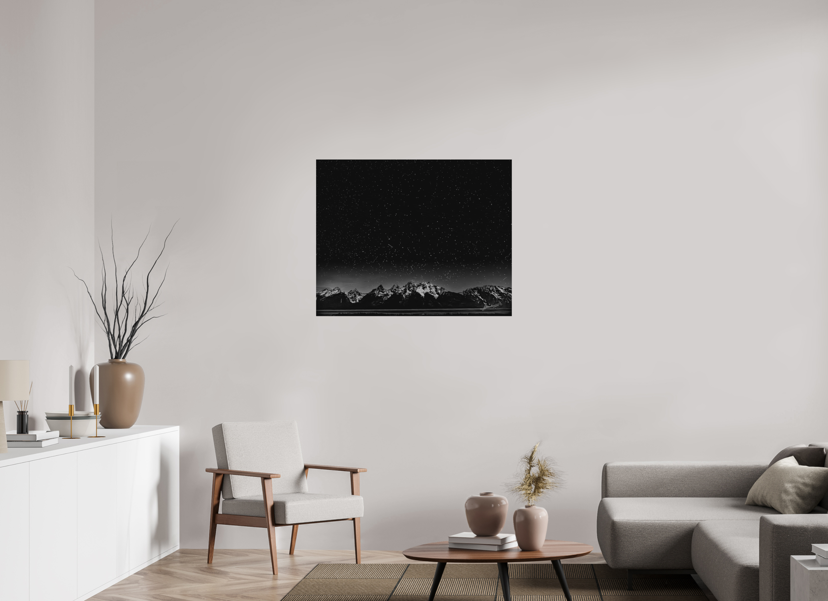 38.7 x 31″, Direct Brushed Aluminum Midnight in the Rockies