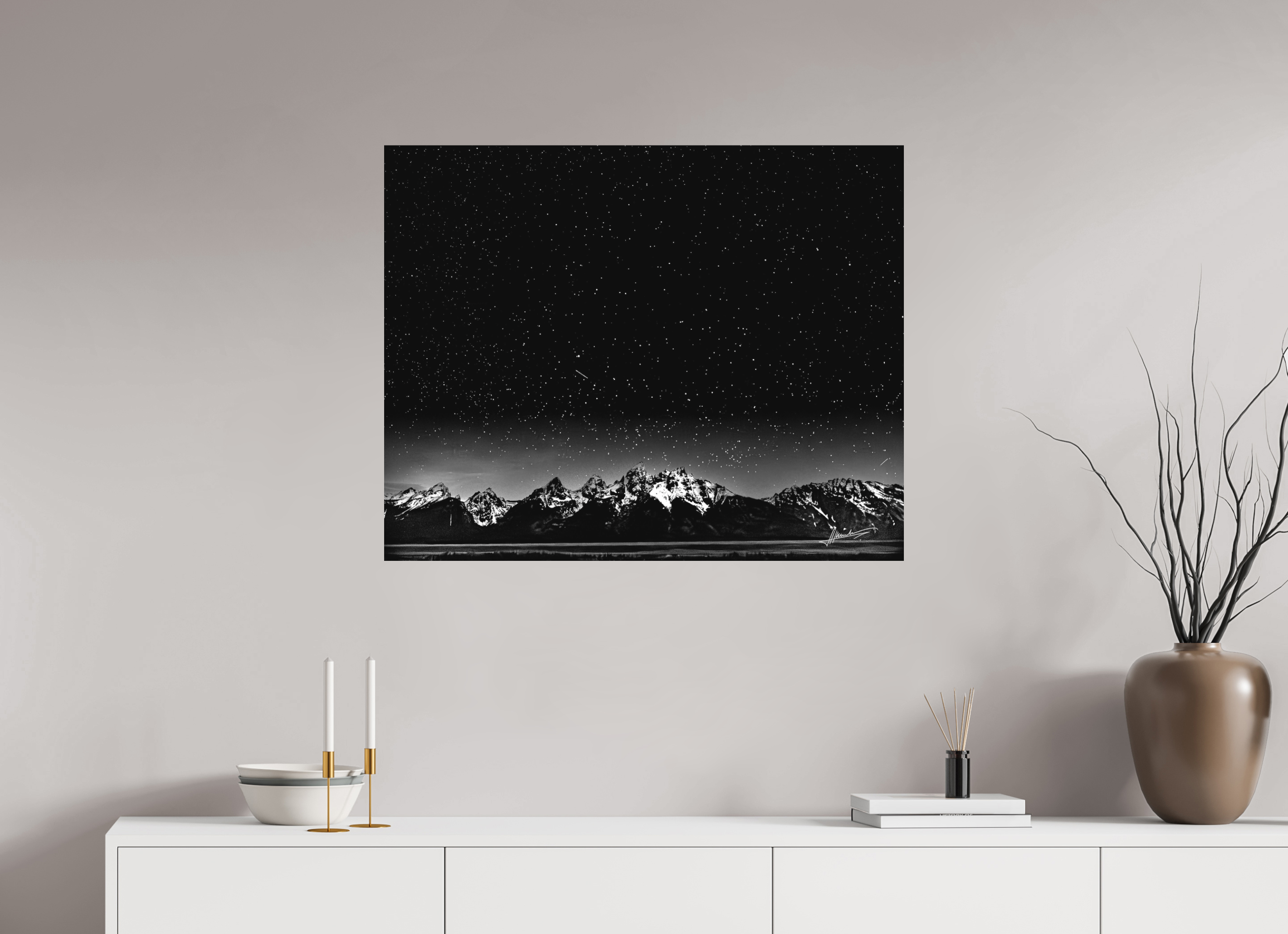 35 x 28″, Ilford Aluminum BW Midnight in the Rockies