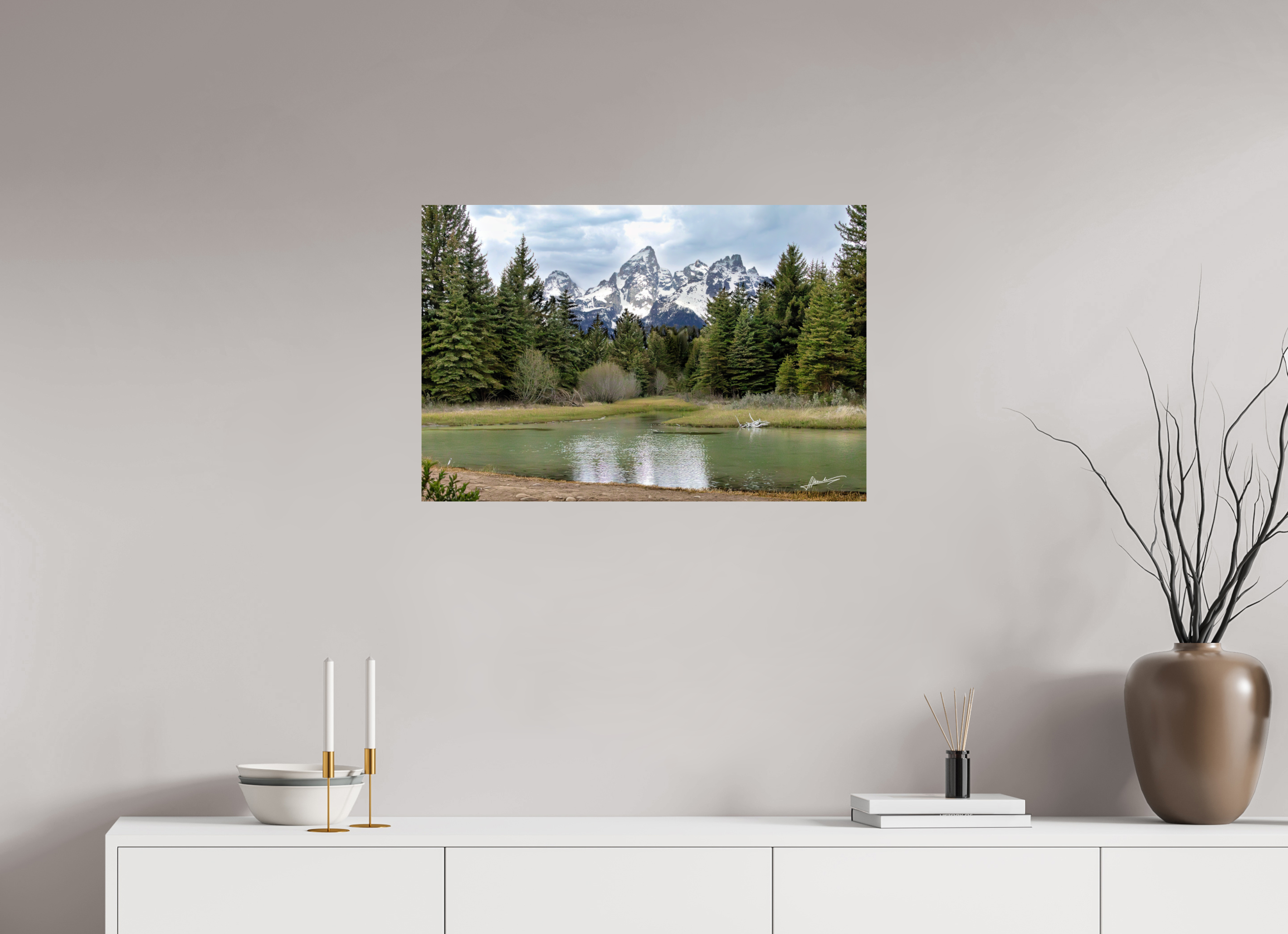 30 x 20″, ChromaLuxe HD Metal Mountain Reflection