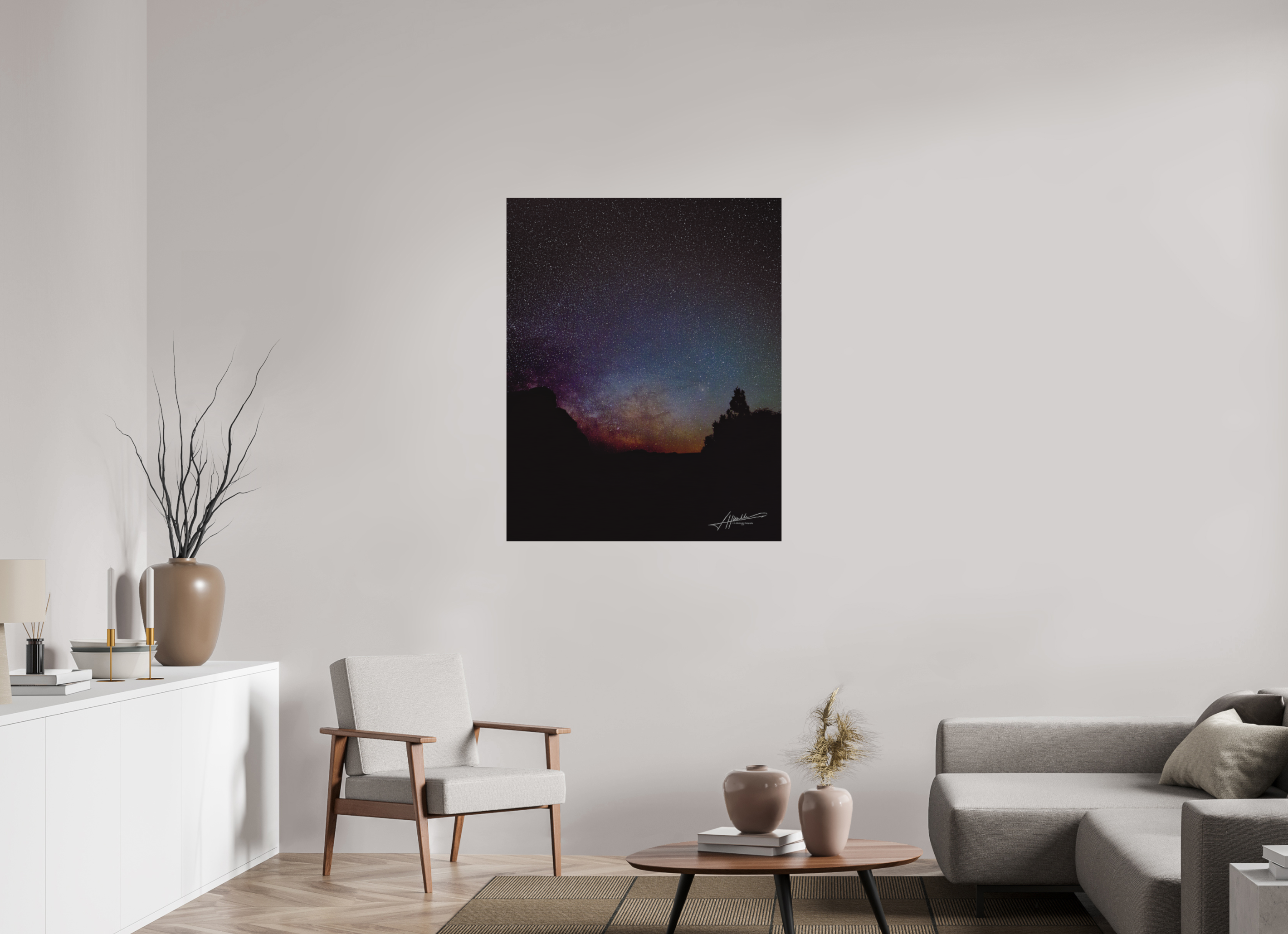 35 x 43.7″, Direct Brushed Aluminum Eye of the Milky Way