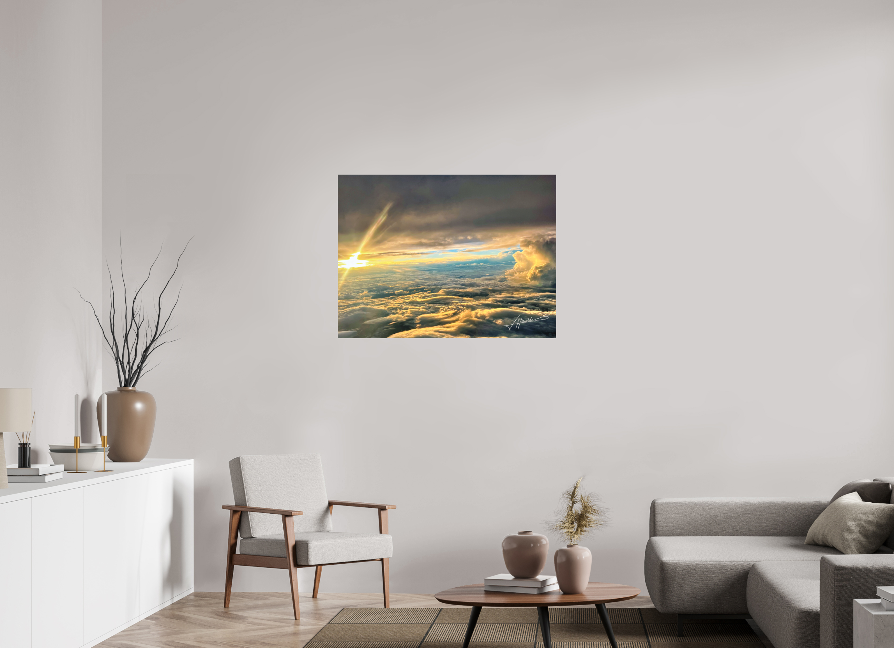 40 x 30″, Metal Dibond Above the clouds
