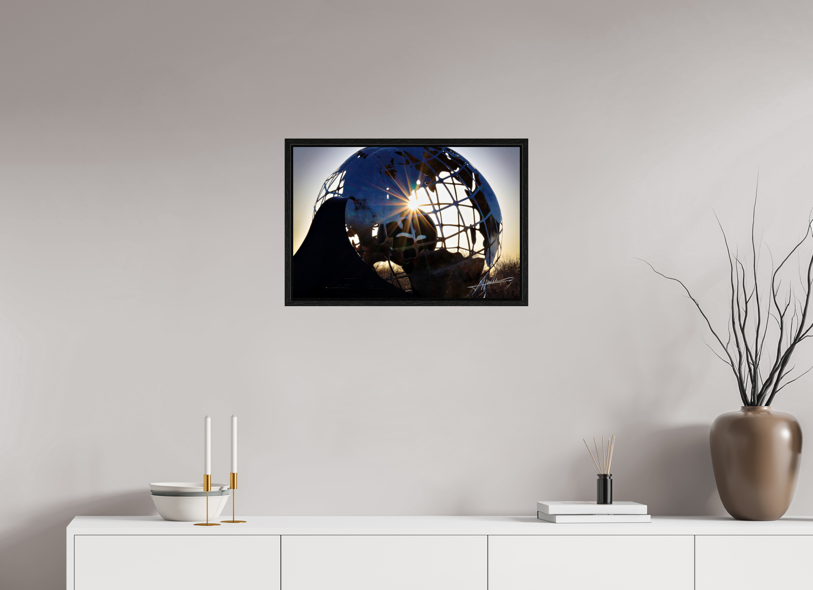 24 x 16″, Floater Frame Oilfield Sculpture