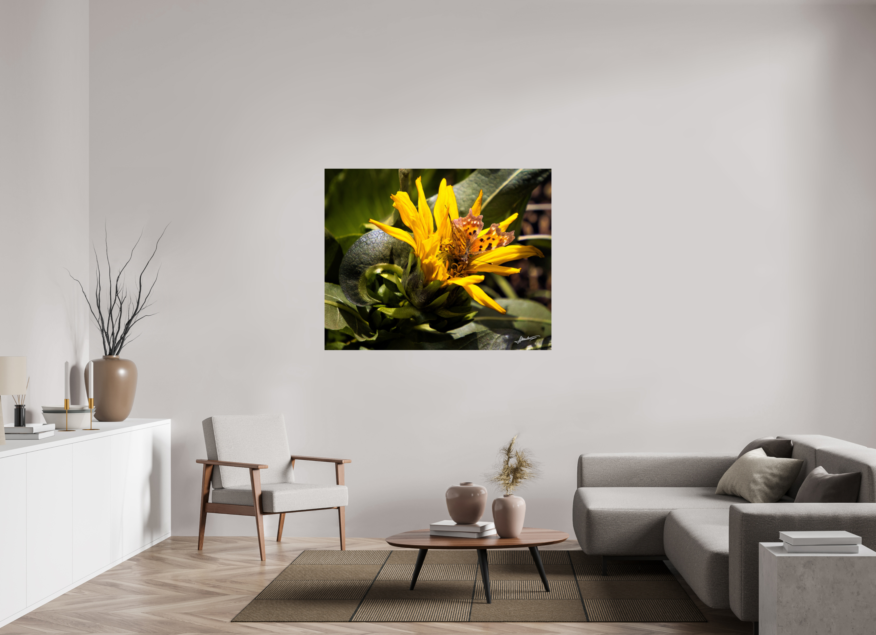 53.7 x 43″, Photo Print On Fujiflex High Gloss Busy Butterfly
