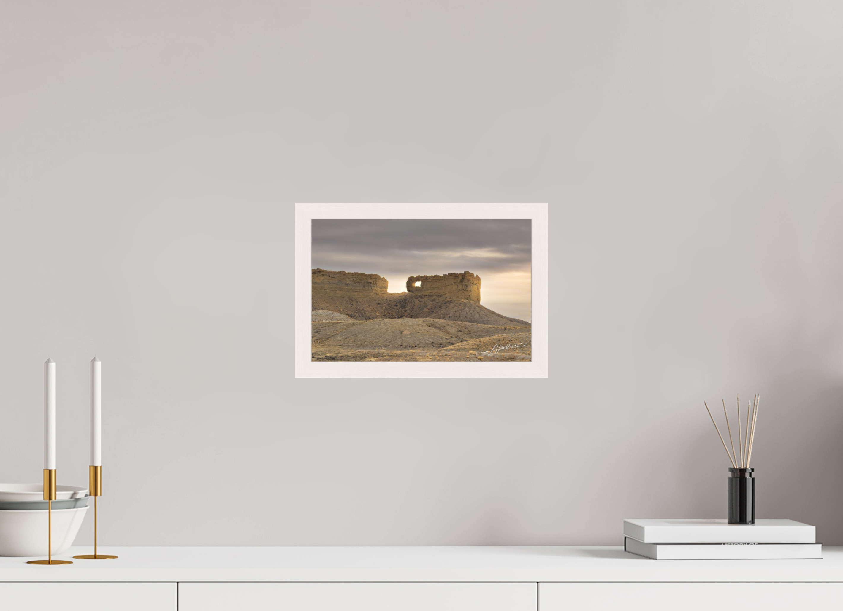 12 x 8″, Gallery Frame Sun on the Buttes
