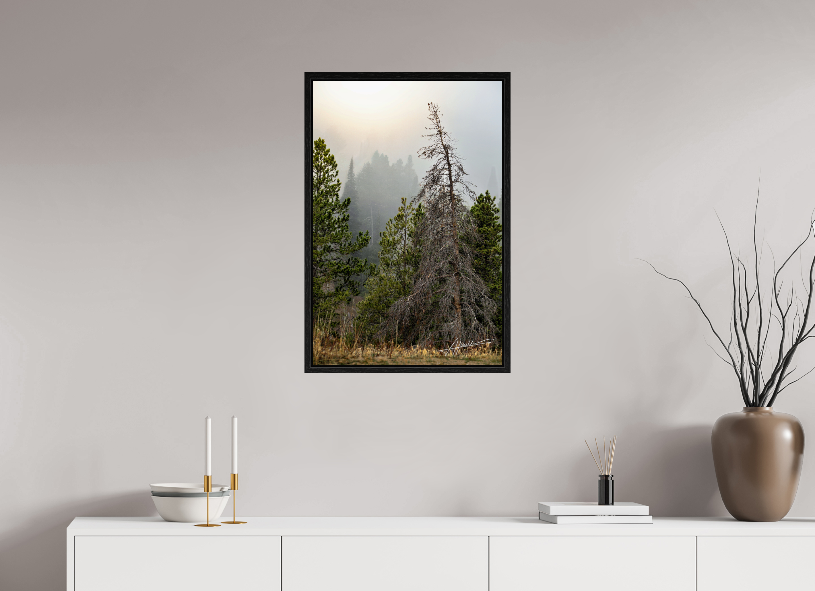 20 x 30″, Floater Frame The Lifting Fog