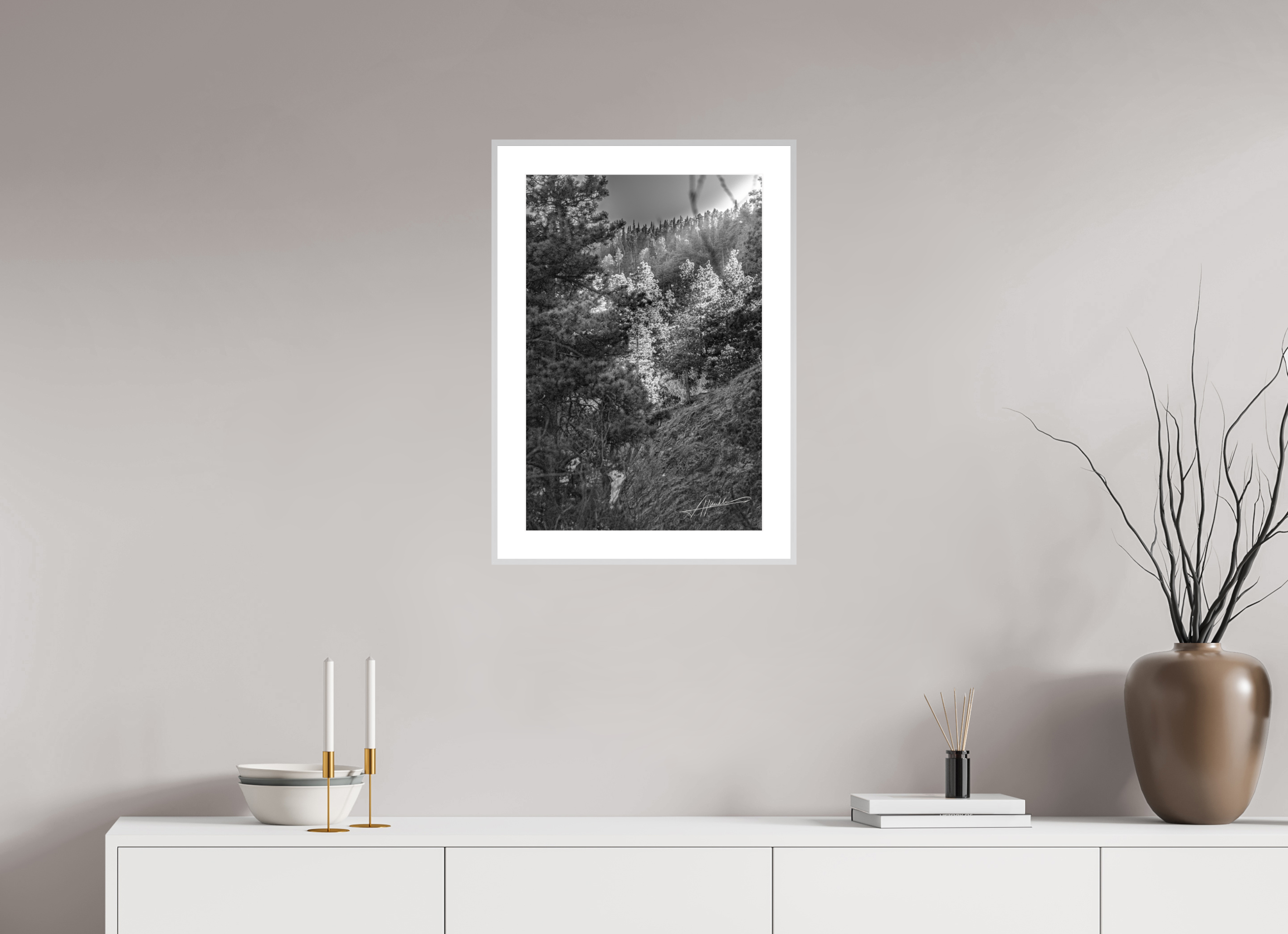 16 x 24″, Changeable Magnetic Frame Sun in the Mountains
