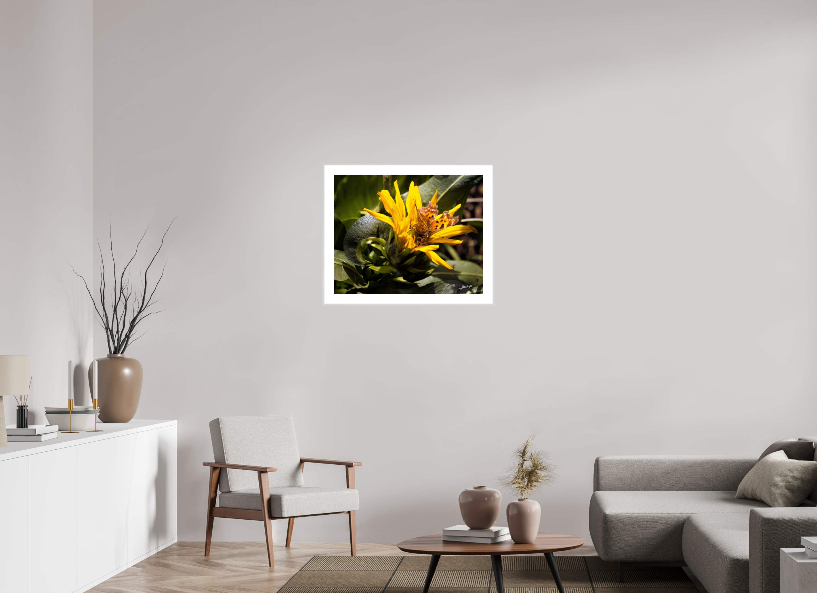30 x 24″, Changeable Magnetic Frame Busy Butterfly