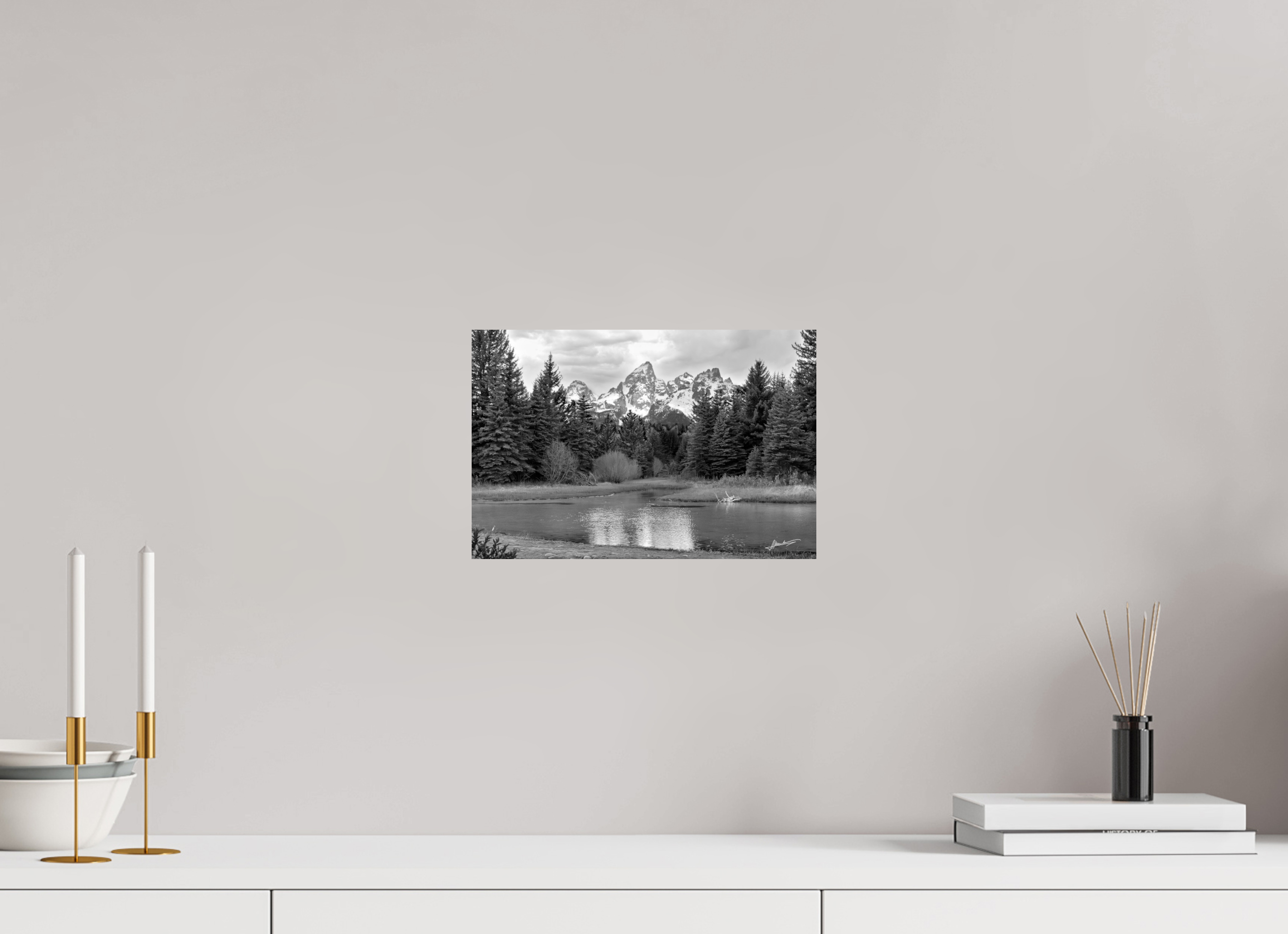 12 x 8″, Photo Print On Ilford Baryta Paper Mountain Reflection