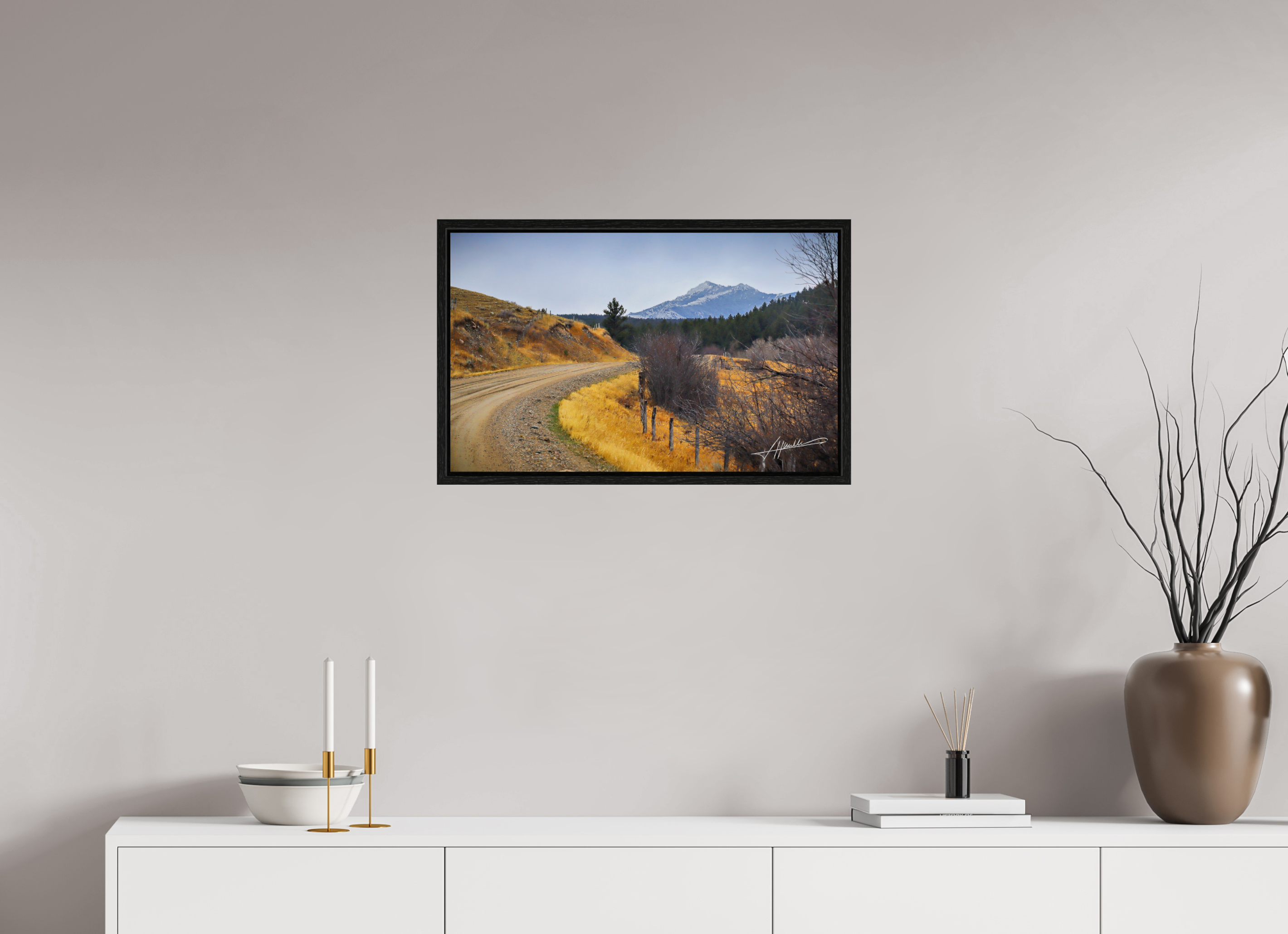 25.9 x 16″, Floater Frame The Road to Adventure