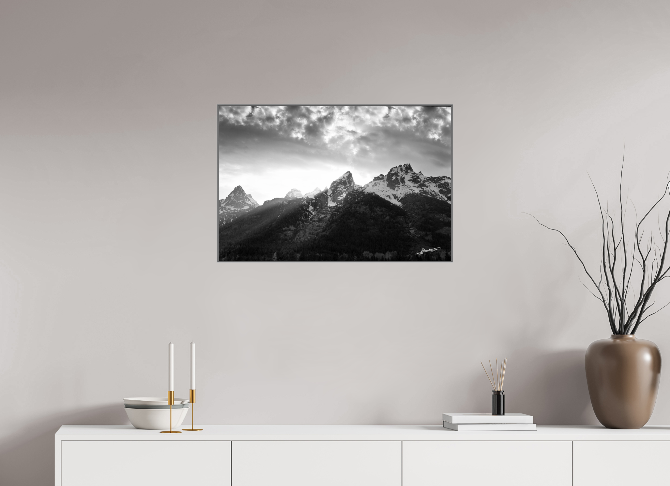 30 x 20″, Aluminum ArtBox Nostalgic Tetons