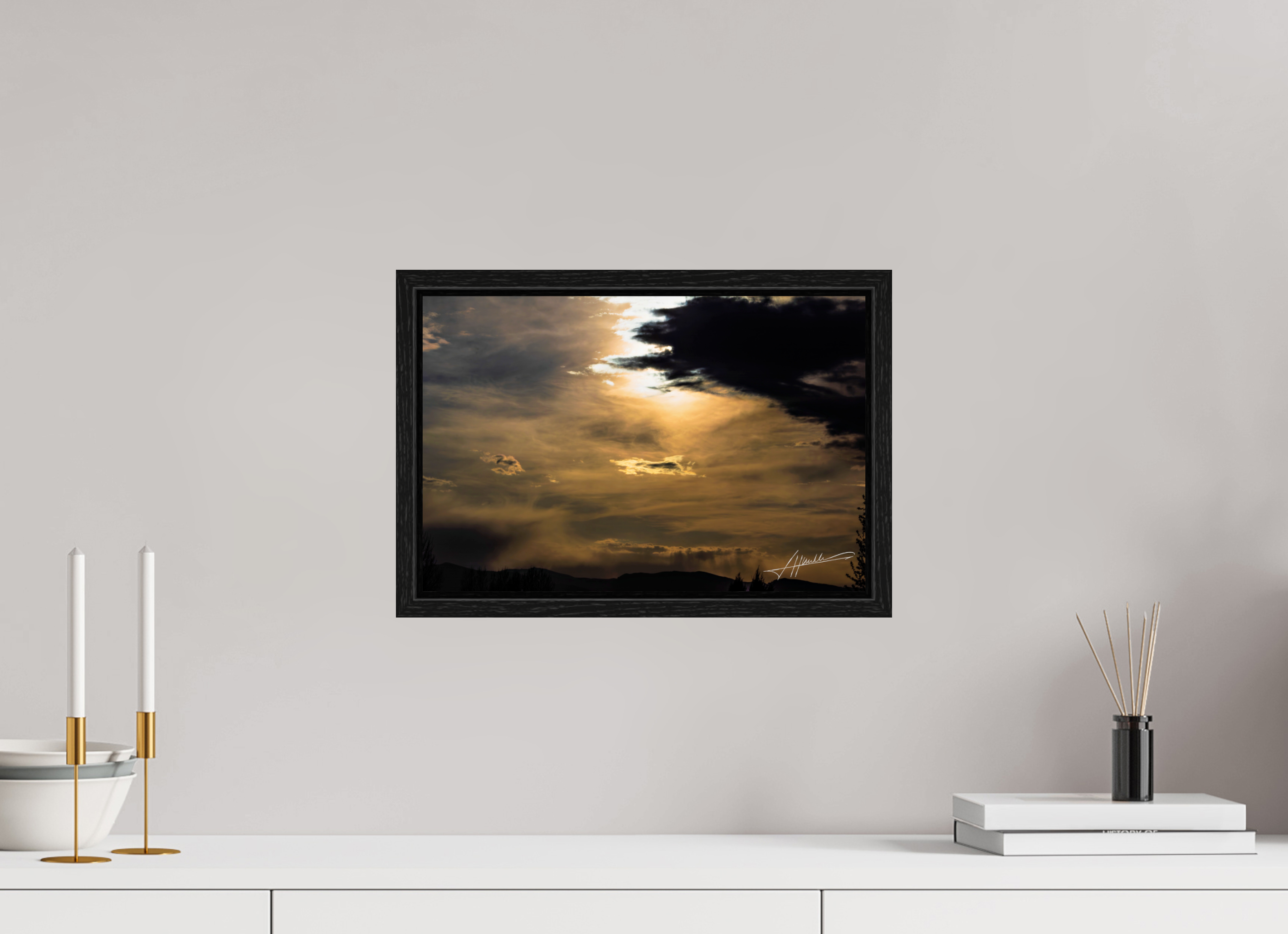 15 x 10″, Floater Frame Silver Lining