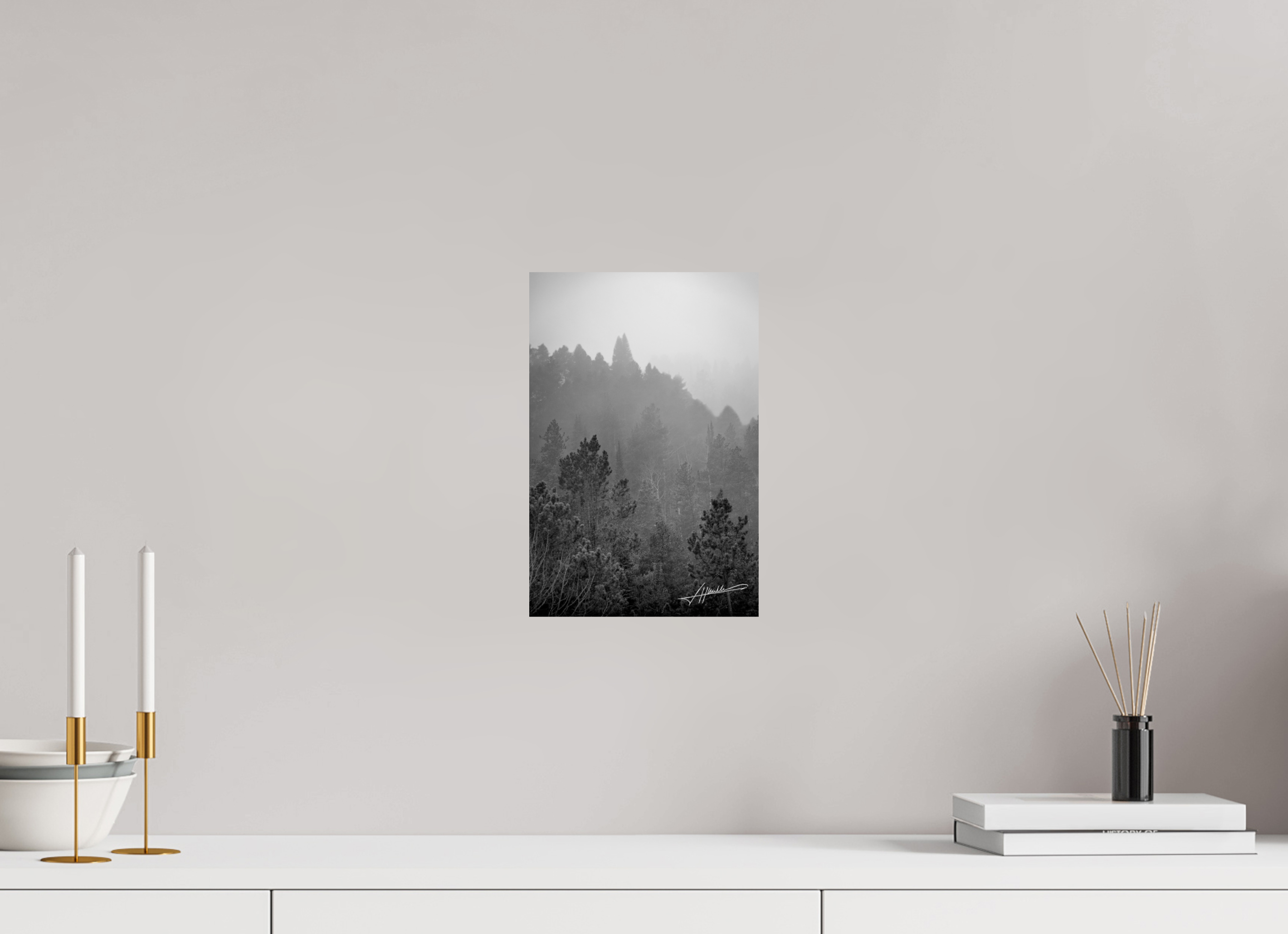 8 x 12″, Photo Print On Ilford Baryta Paper Glowing Mountain Fog