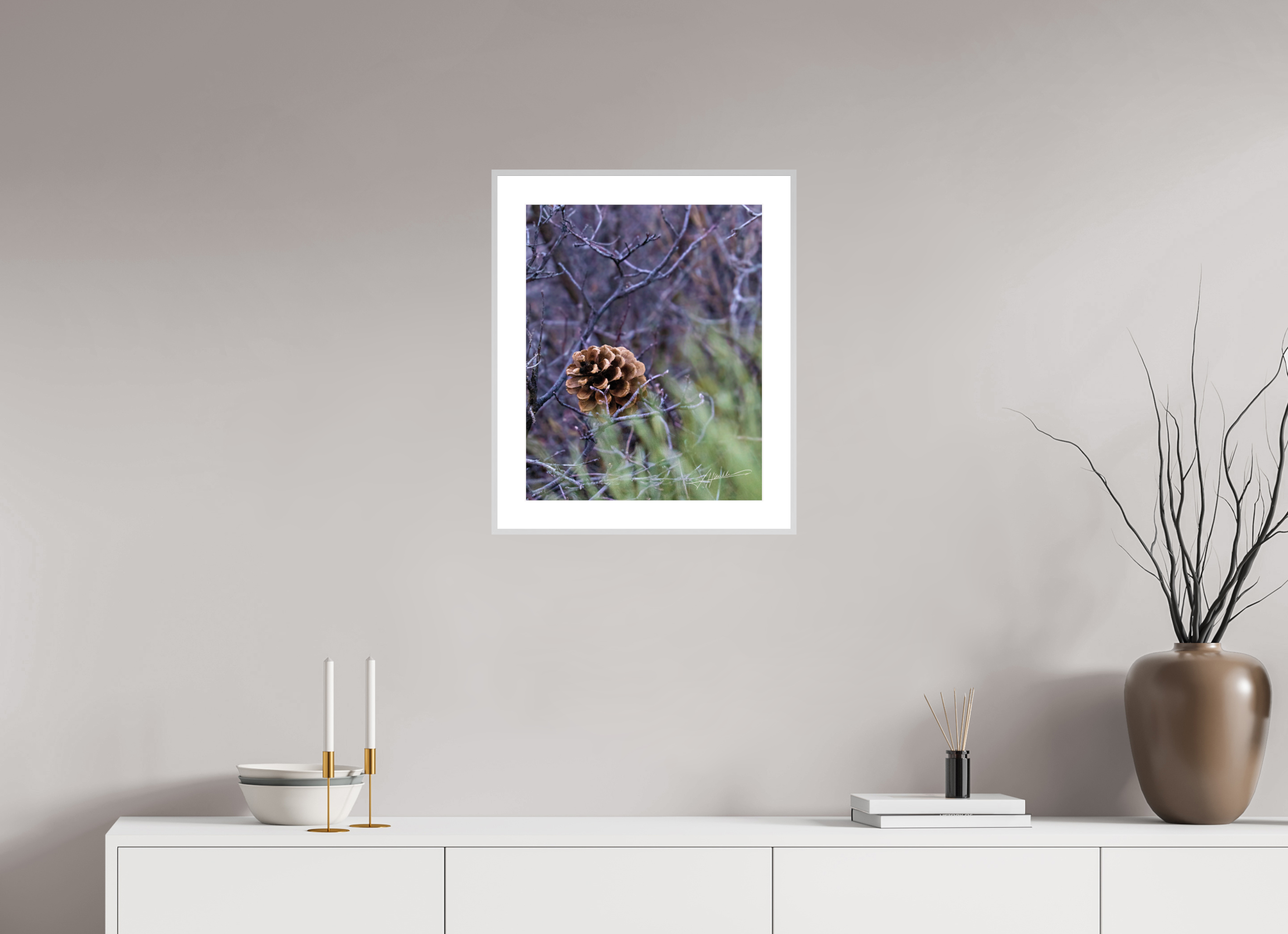 16 x 20″, Changeable Magnetic Frame Mountain Pinecone