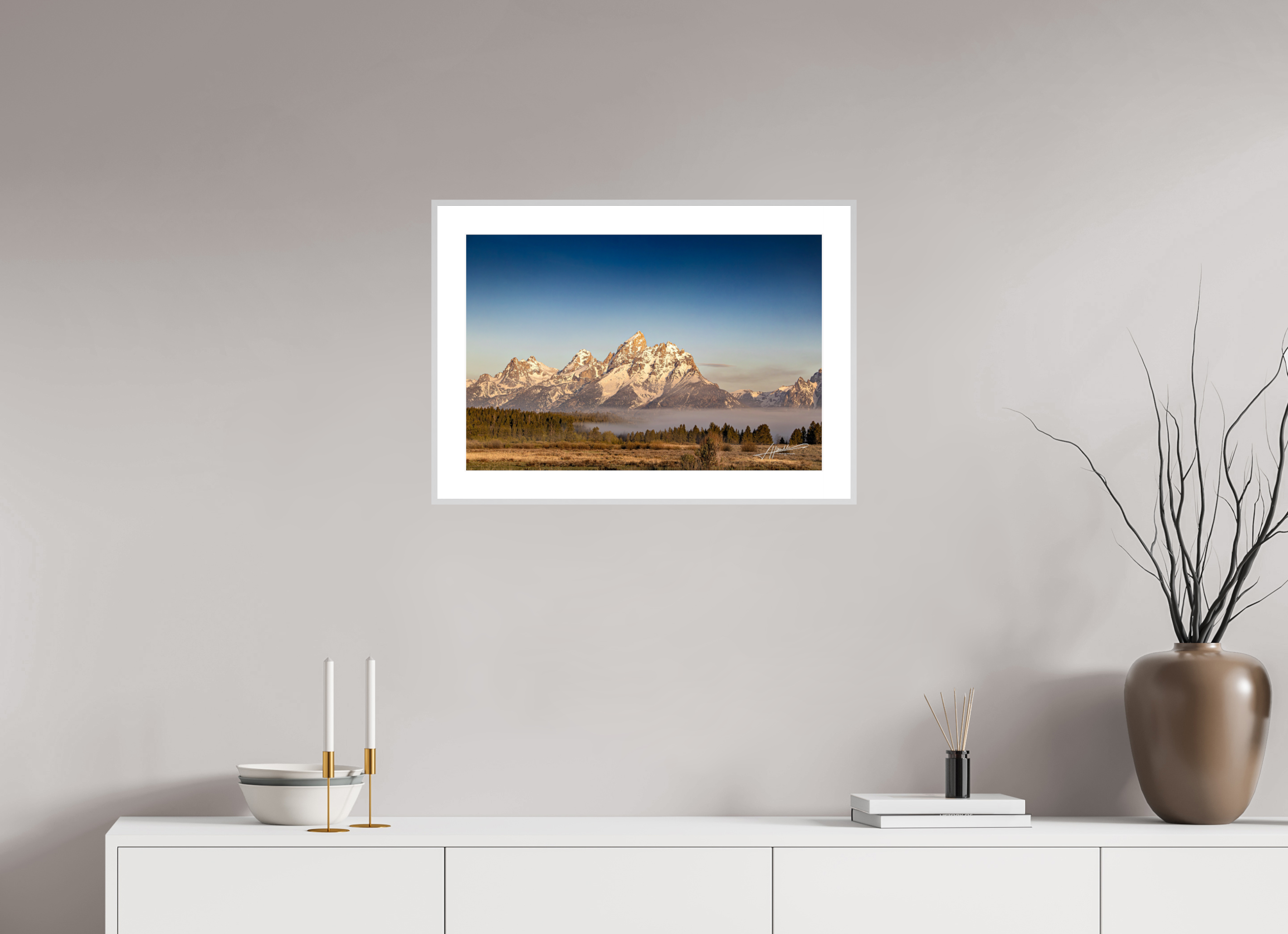 24 x 16″, Changeable Magnetic Frame Above the Fog