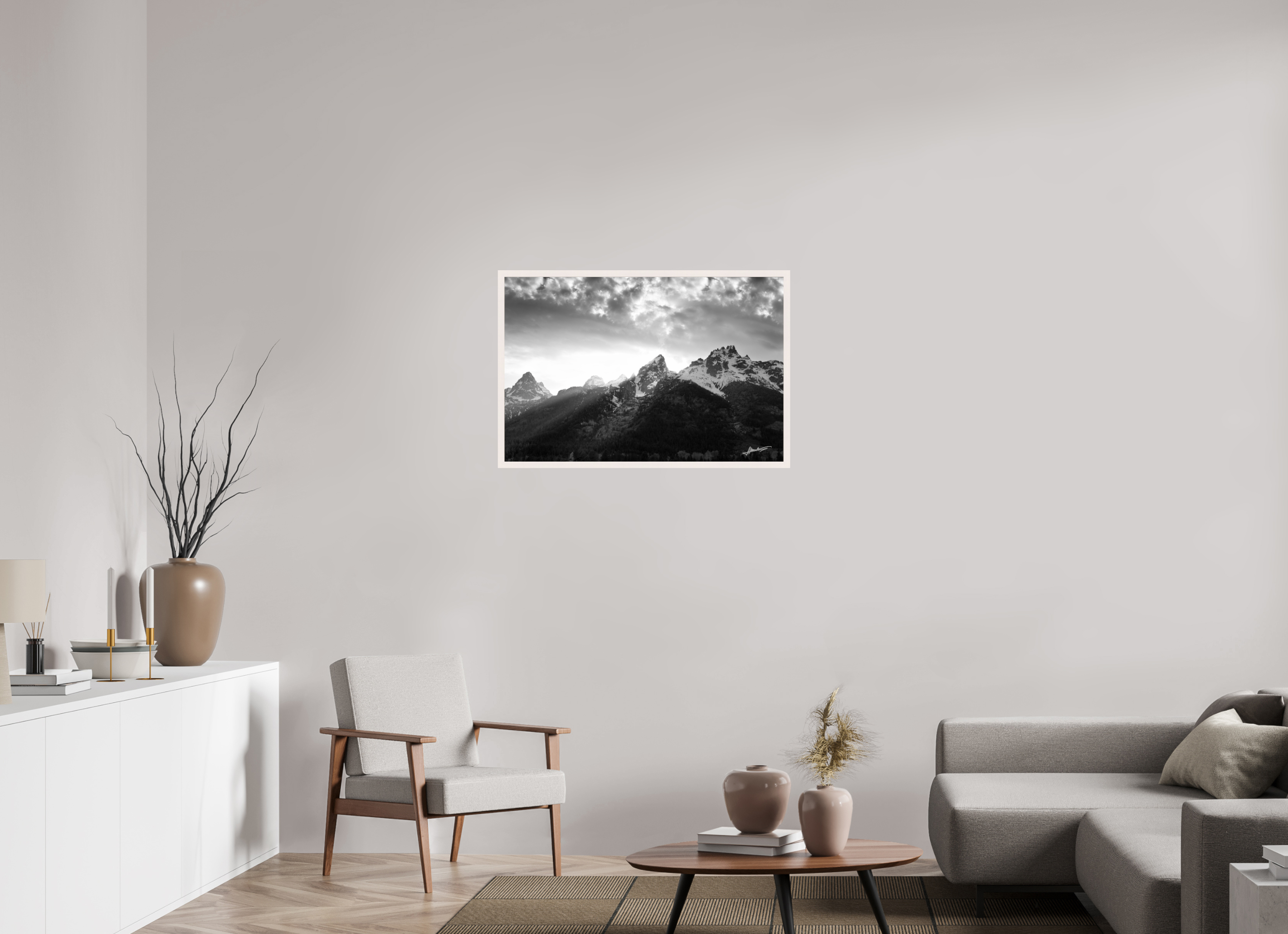 36 x 24″, Gallery Frame Nostalgic Tetons