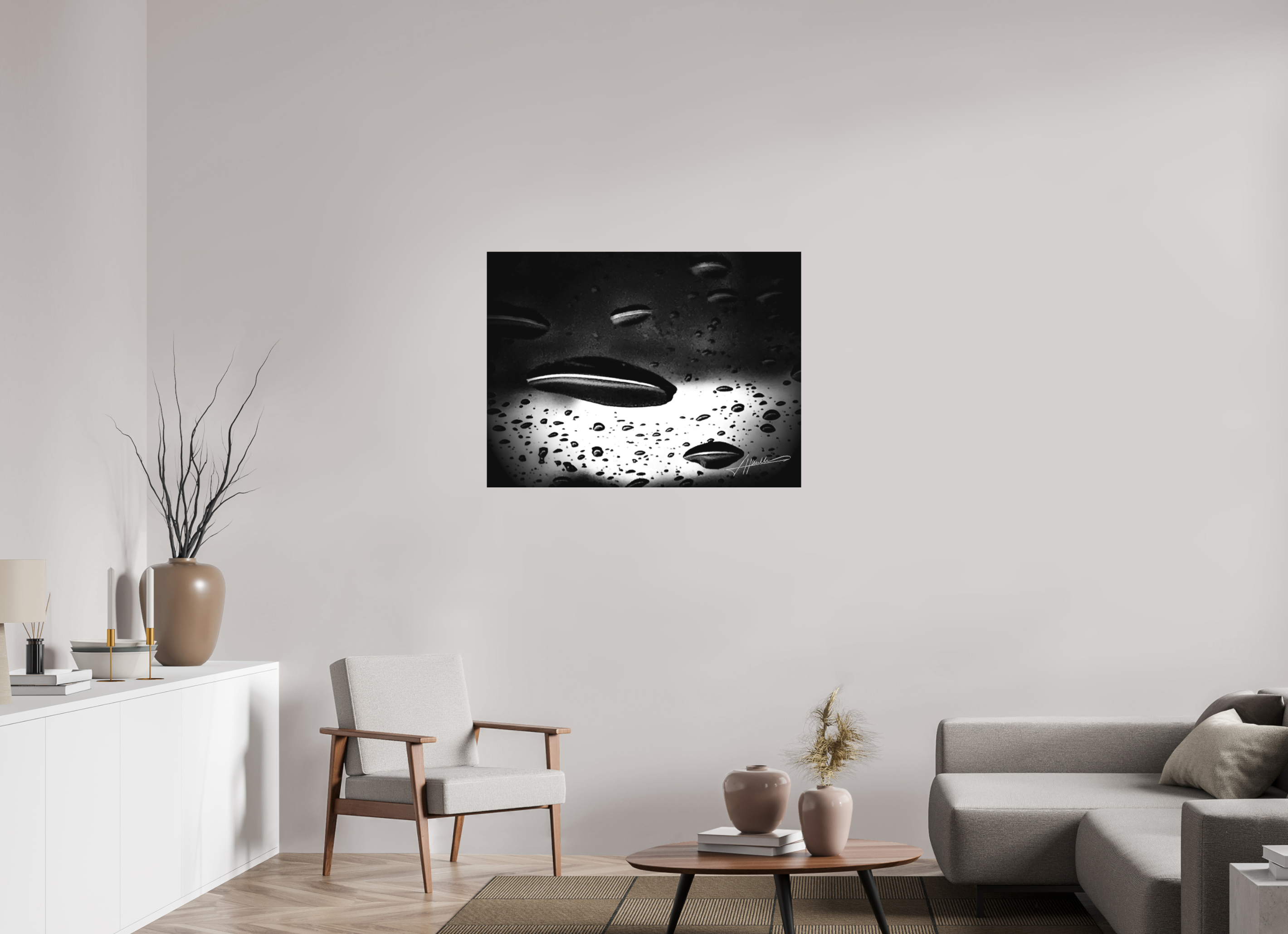 40 x 30″, Ilford Aluminum BW Collection of Water