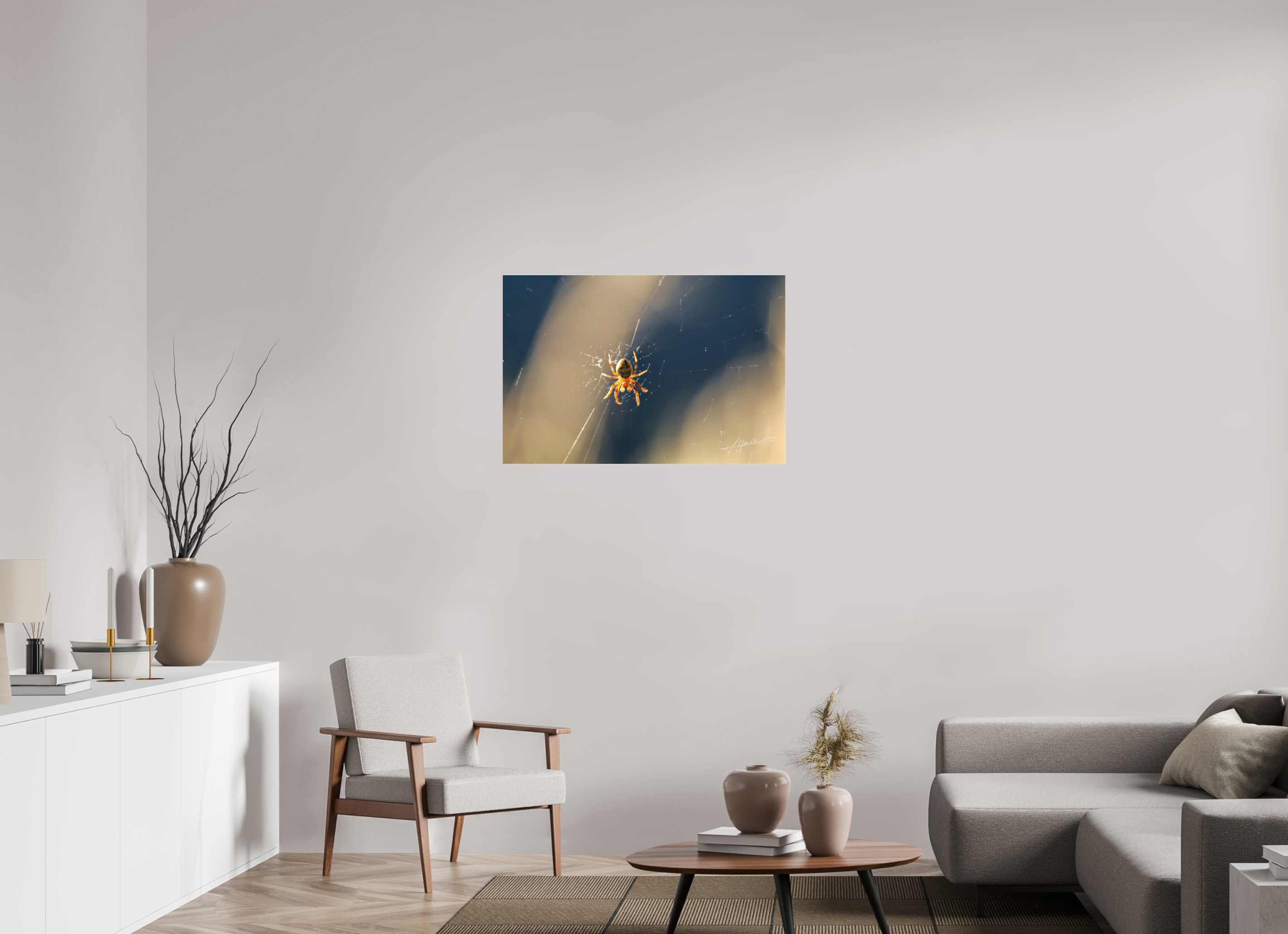 36 x 24″, Photo Print Under Acrylic Glass Tattered Web