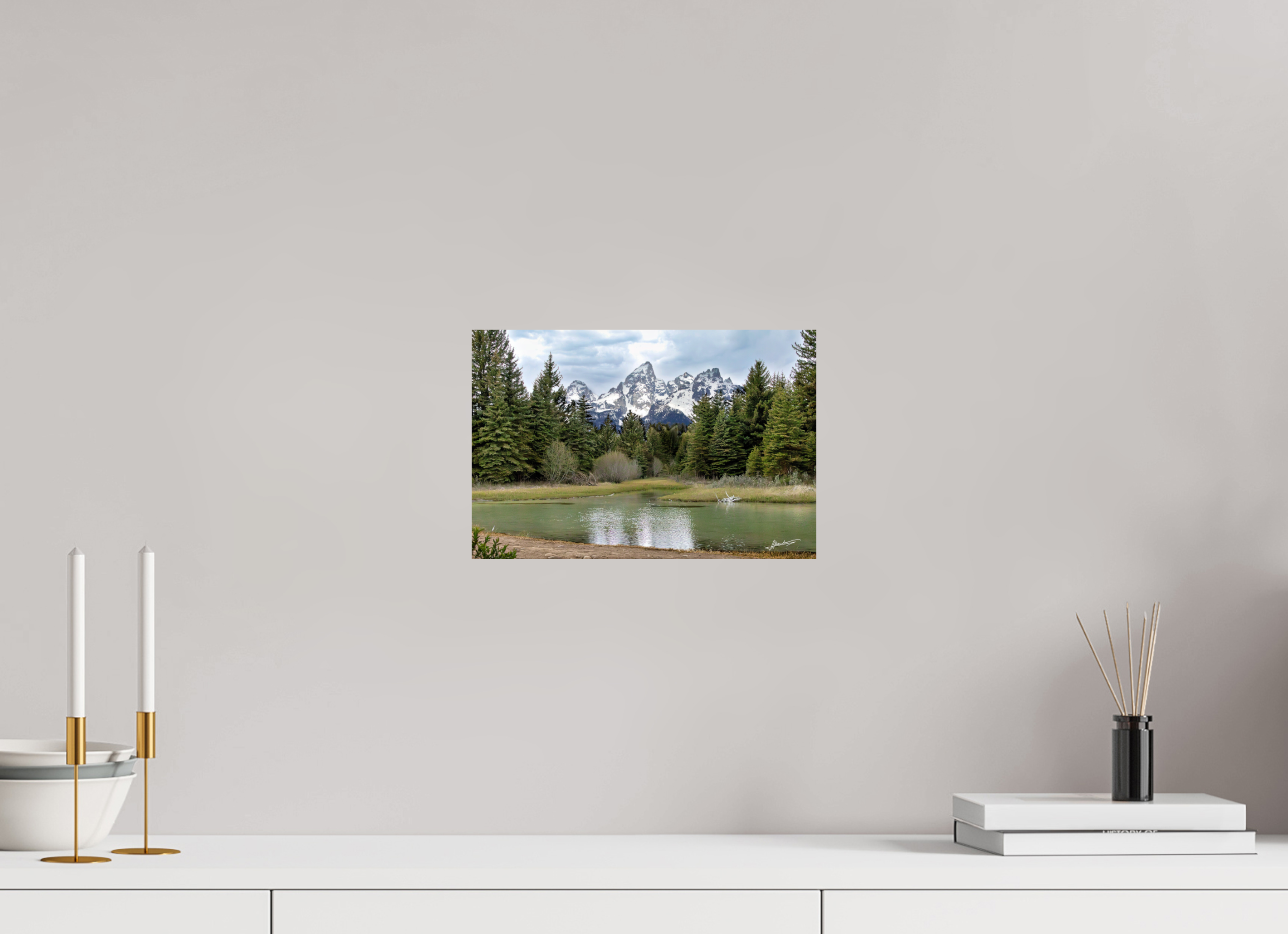 12 x 8″, Photo Print On Fujiflex High Gloss Mountain Reflection