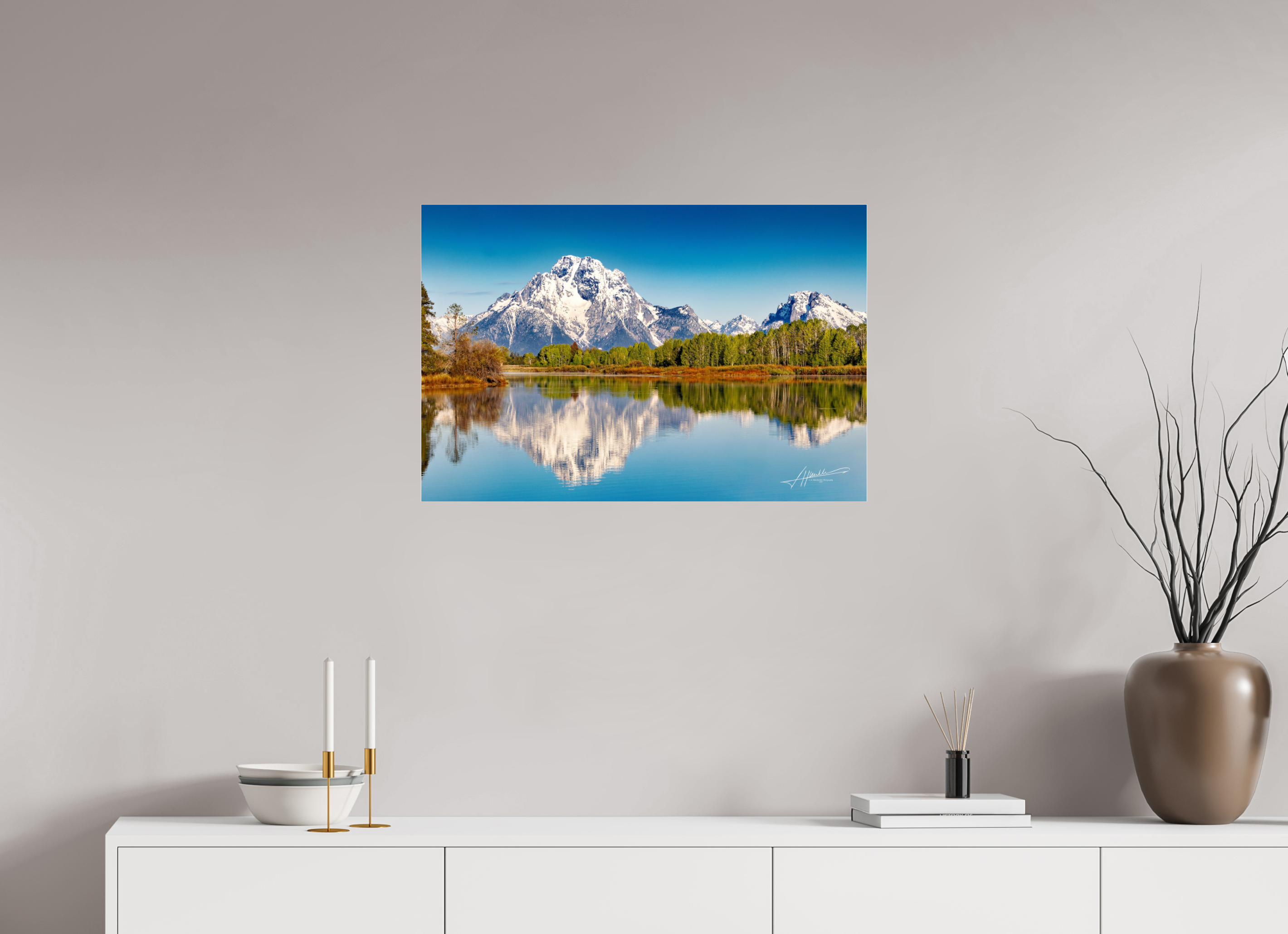 30 x 20″, Photo Print Under Acrylic Glass Serene Reflection