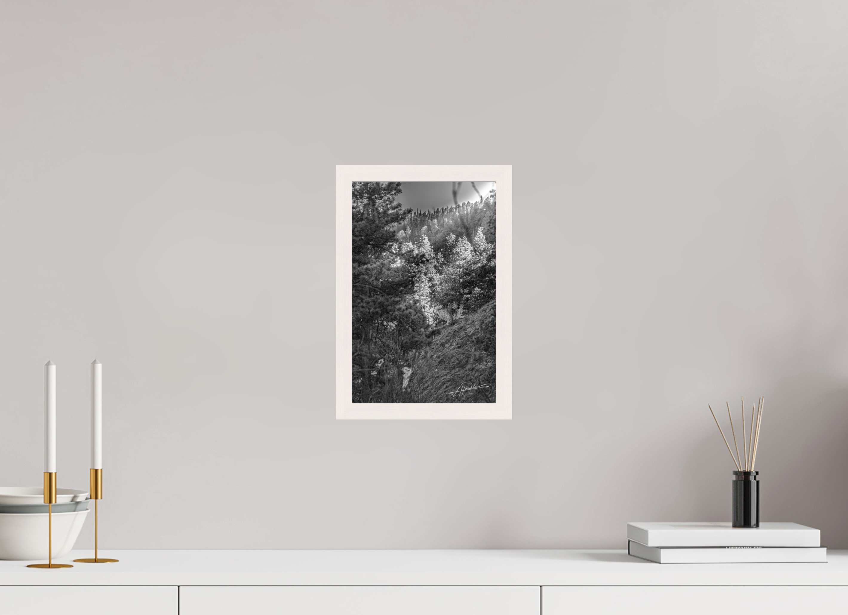8 x 12″, Gallery Frame Sun in the Mountains